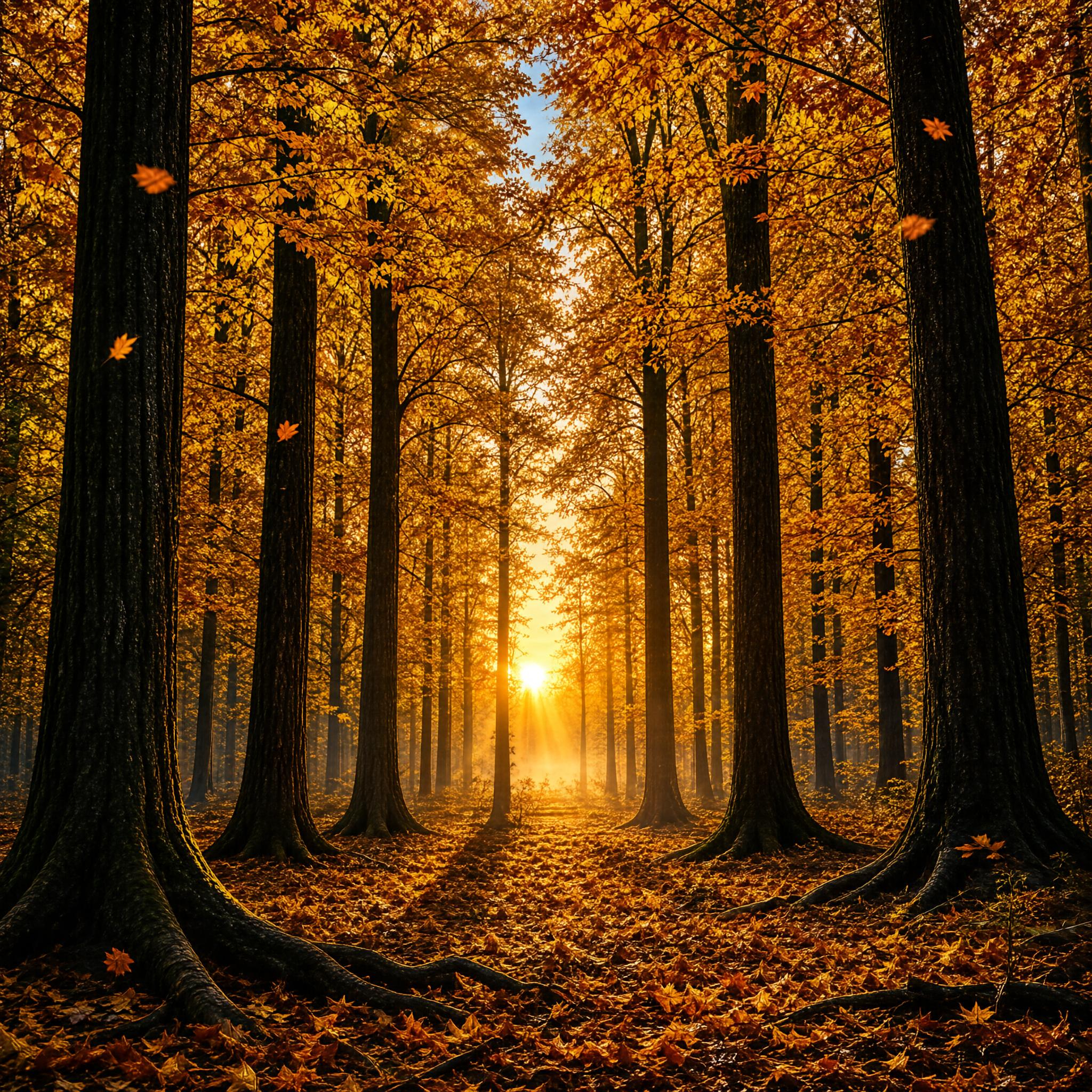 Golden Autumn Forest