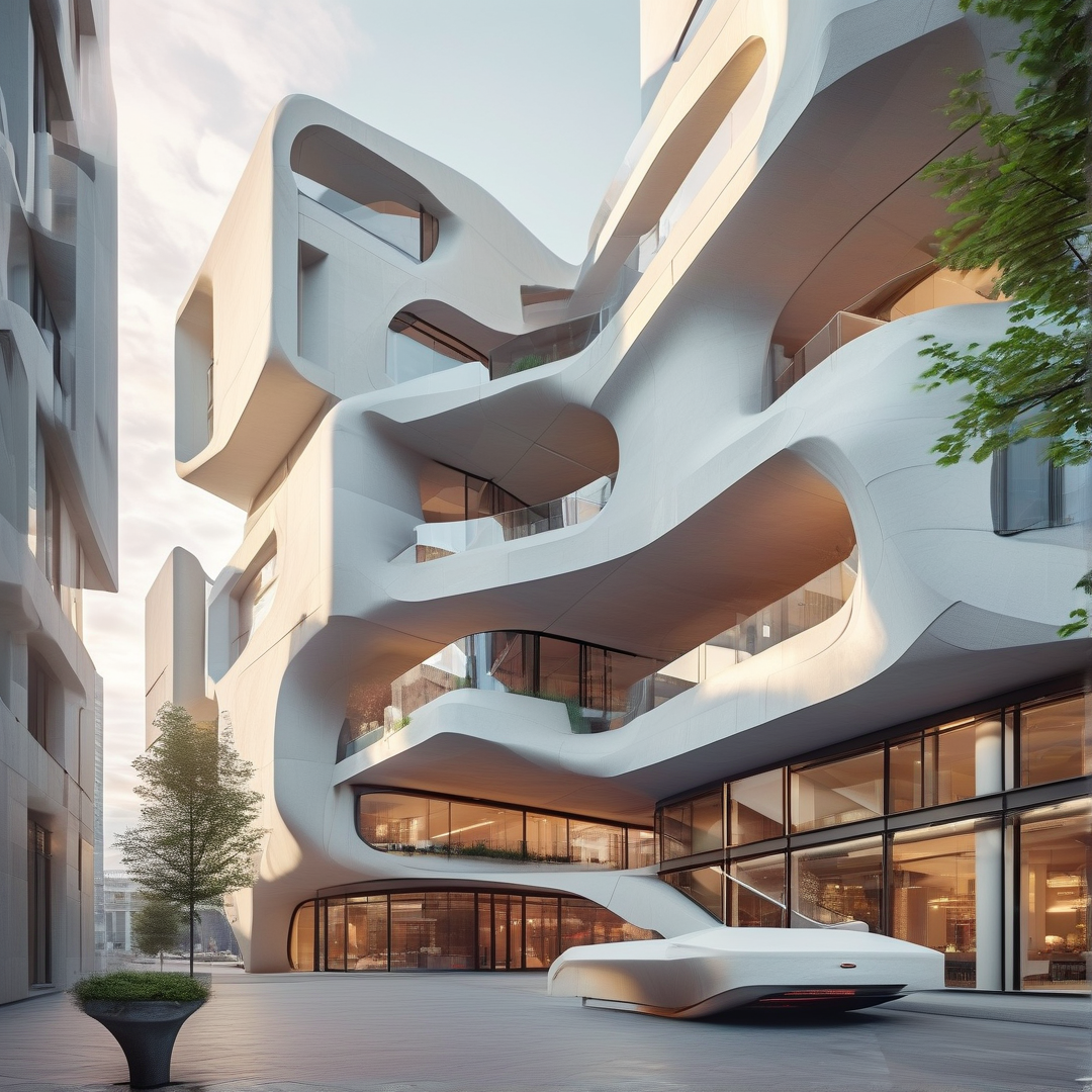 Futuristic White Architecture