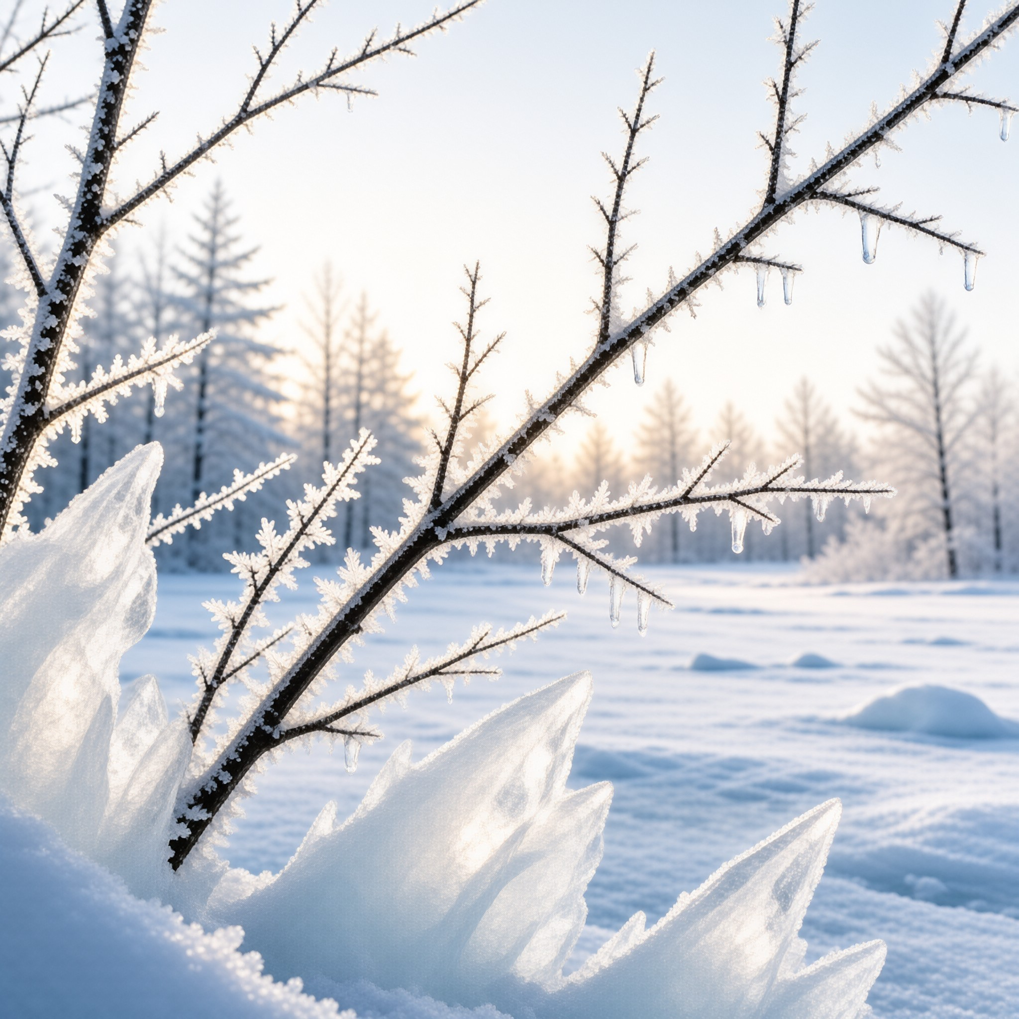 Frozen Winter Branches
