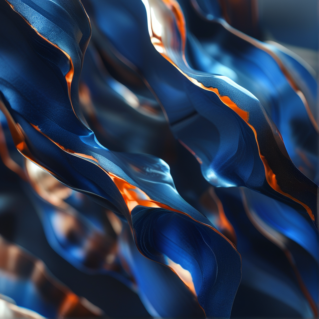 Abstract Blue and Orange Flow