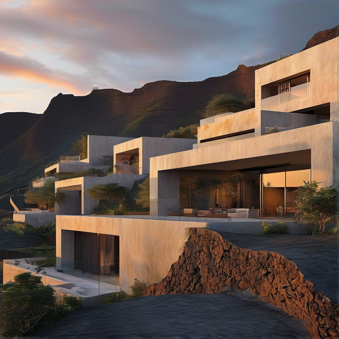 Concrete Hillside Architecture