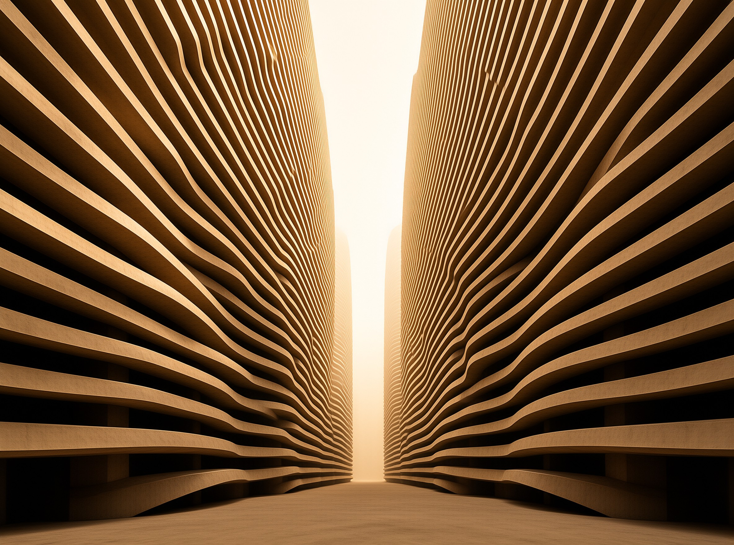 Curved Golden Corridor