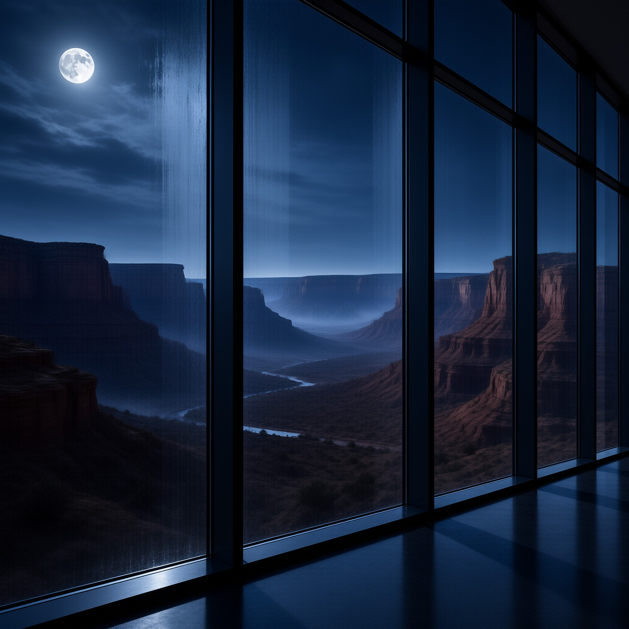 Moonlit Canyon View