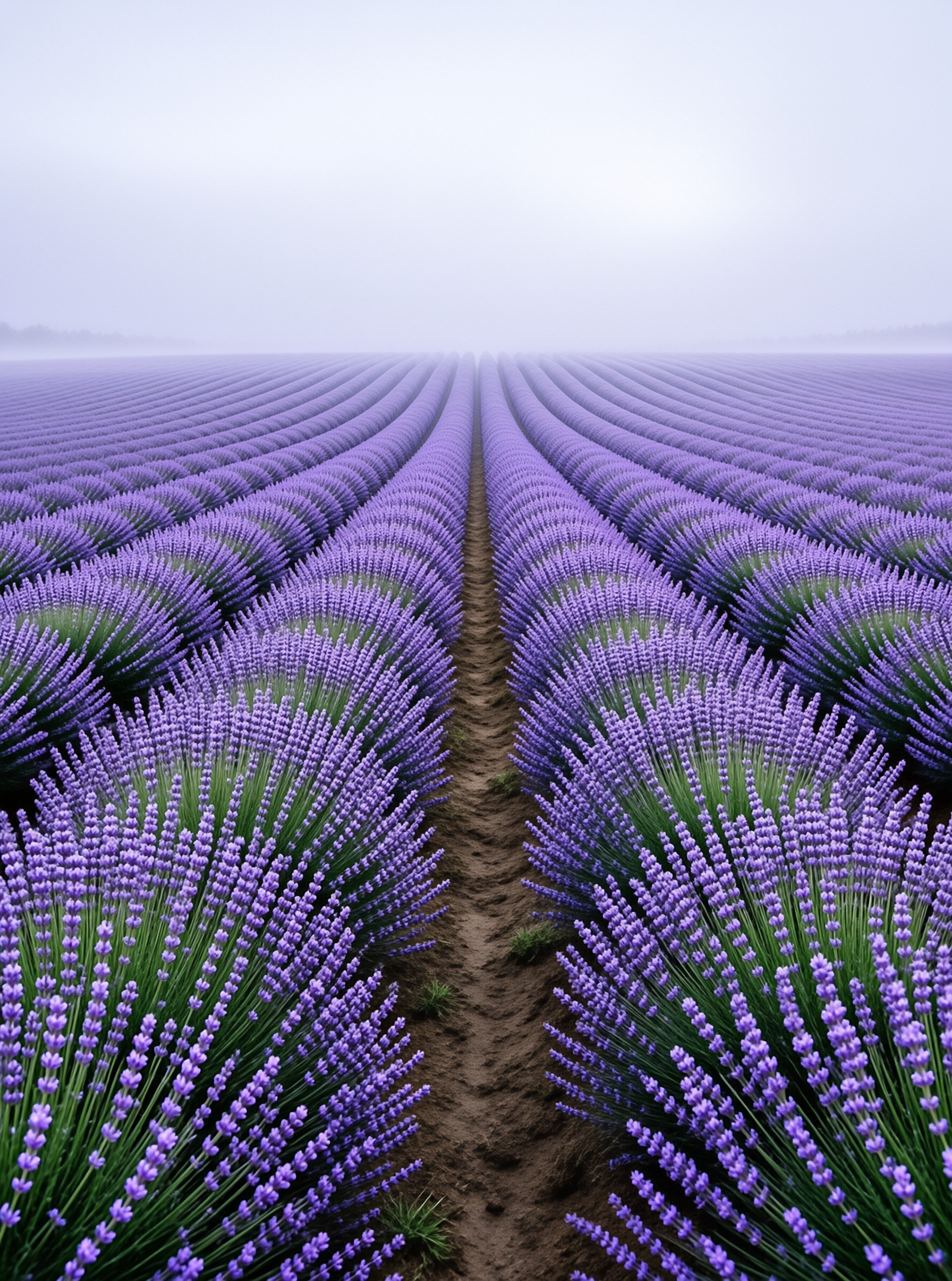 Misty Lavender Rows
