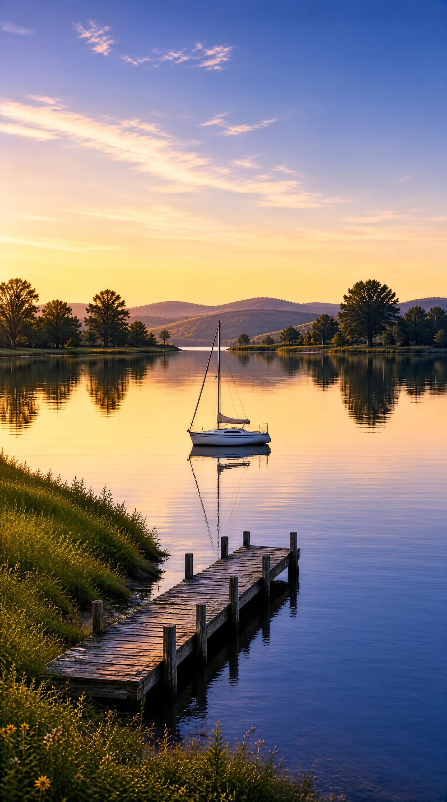 Serene Lake at Sunset