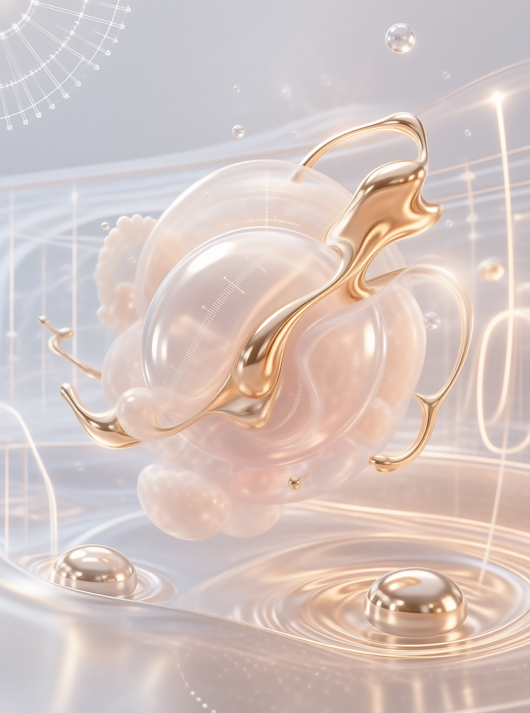 Rose Gold Liquid Chrome Orb — Gloss Study