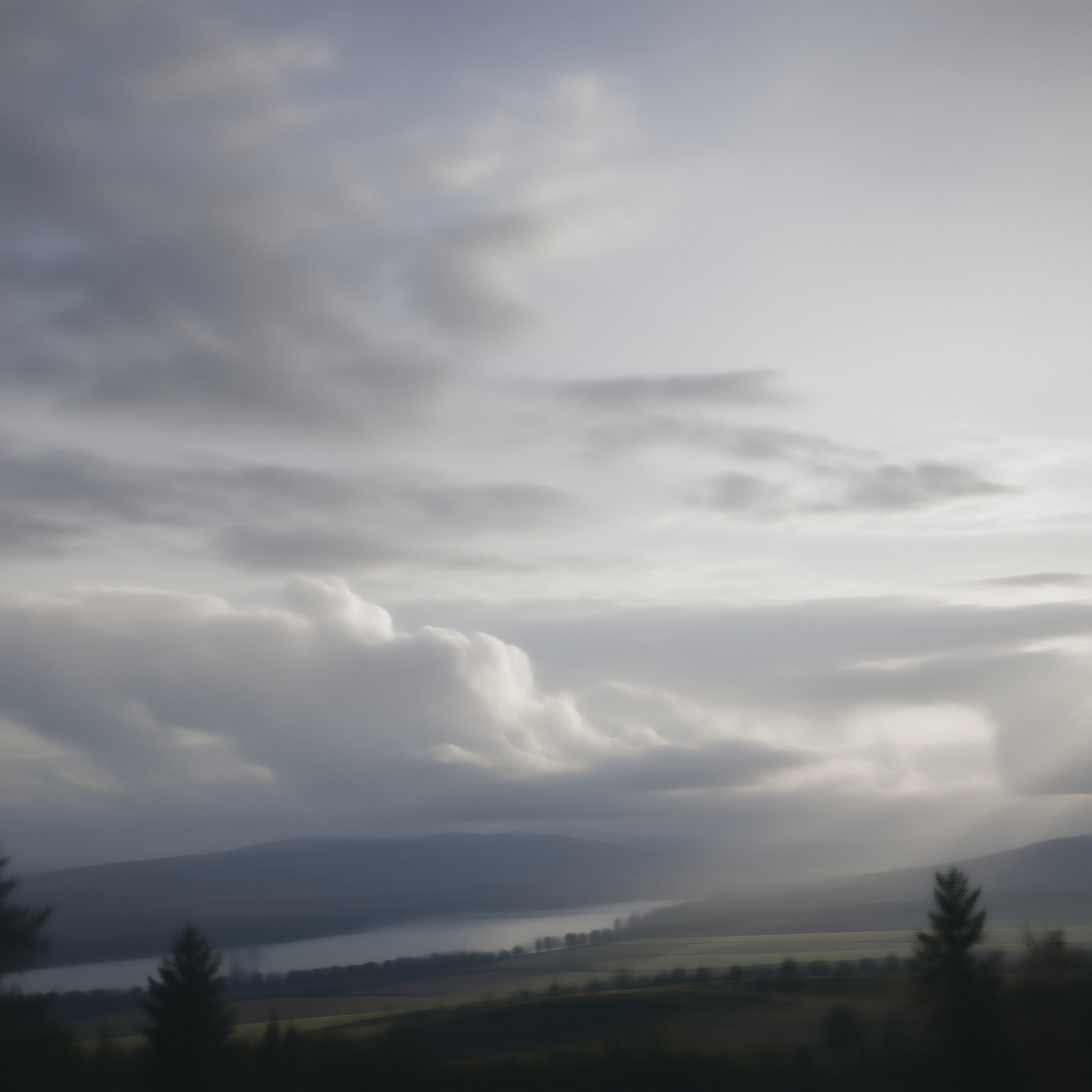 Cloudy Mountain Landscape