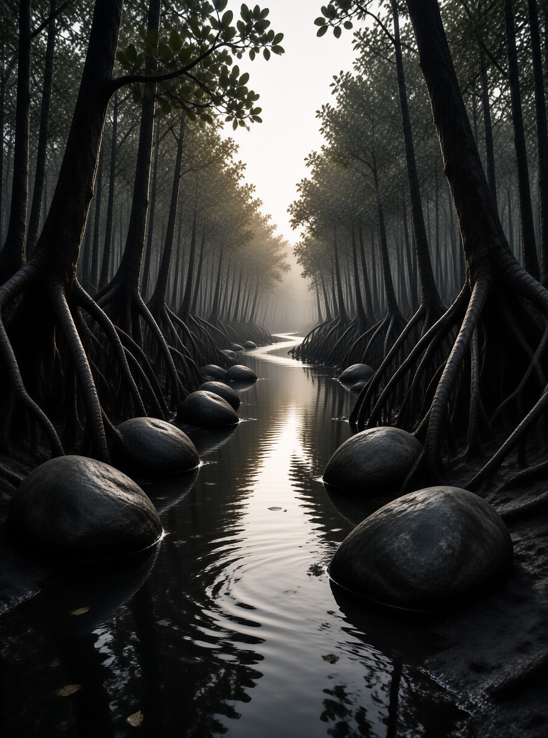 Misty Mangrove Path