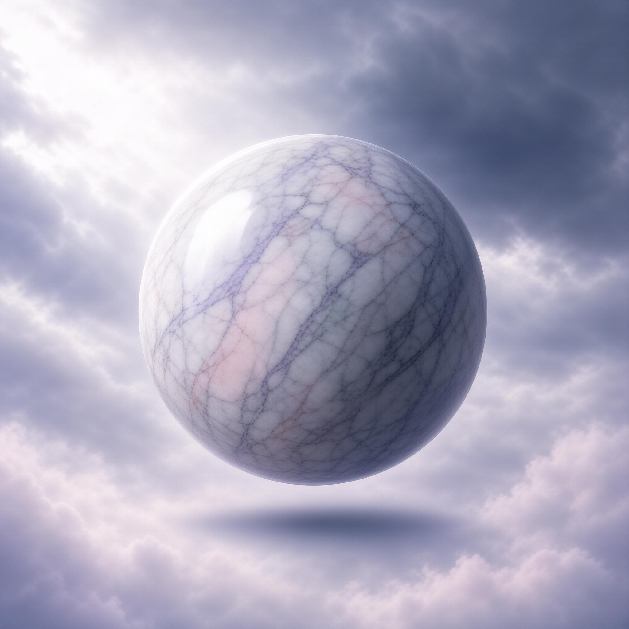 Floating Marble Sphere