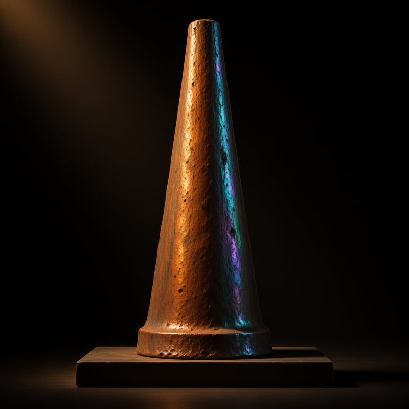 Metallic Cone Sculpture