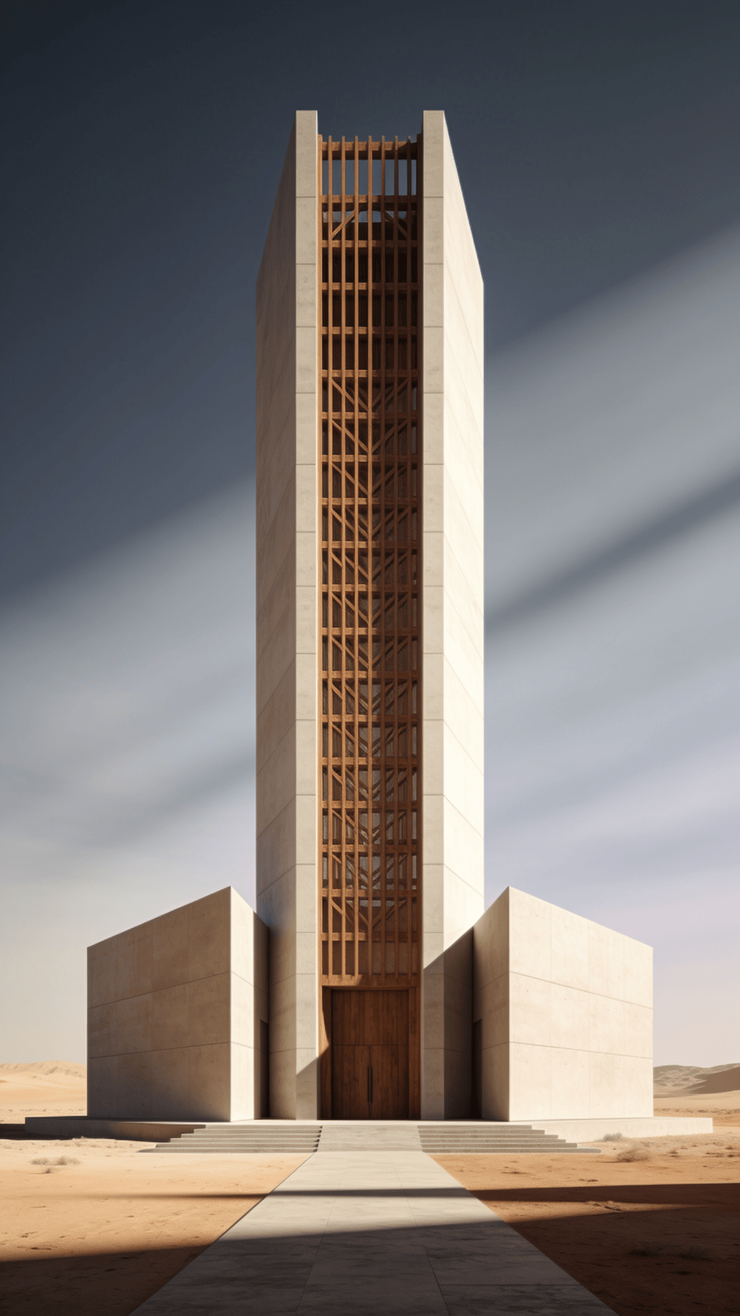 Tower with Wooden Lattice — Desert Plain