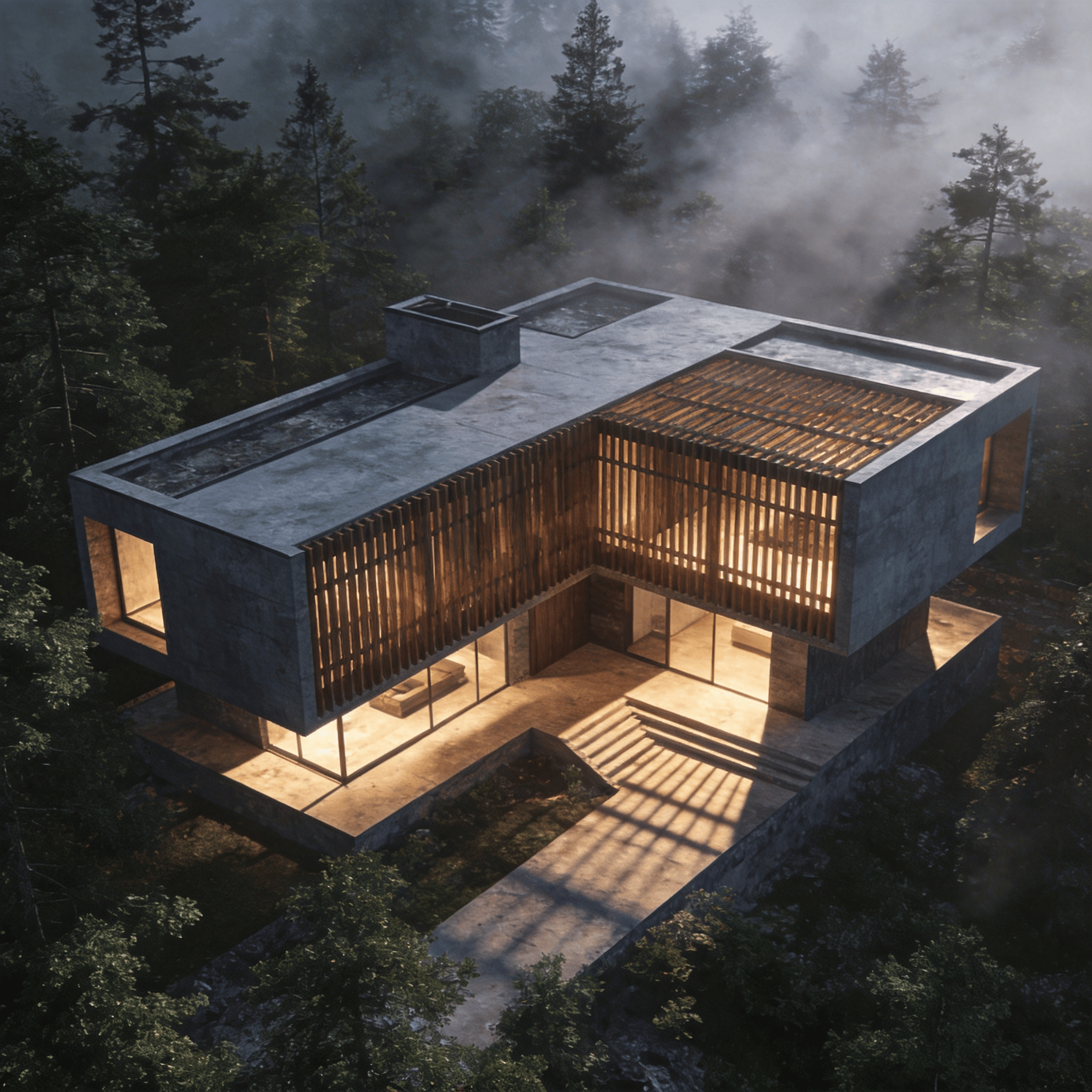 Villa in Misty Forest
