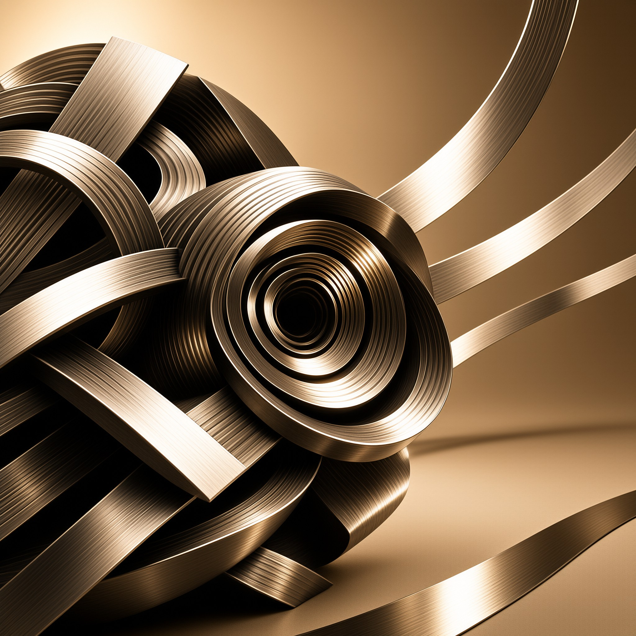 Abstract Metal Spiral Art