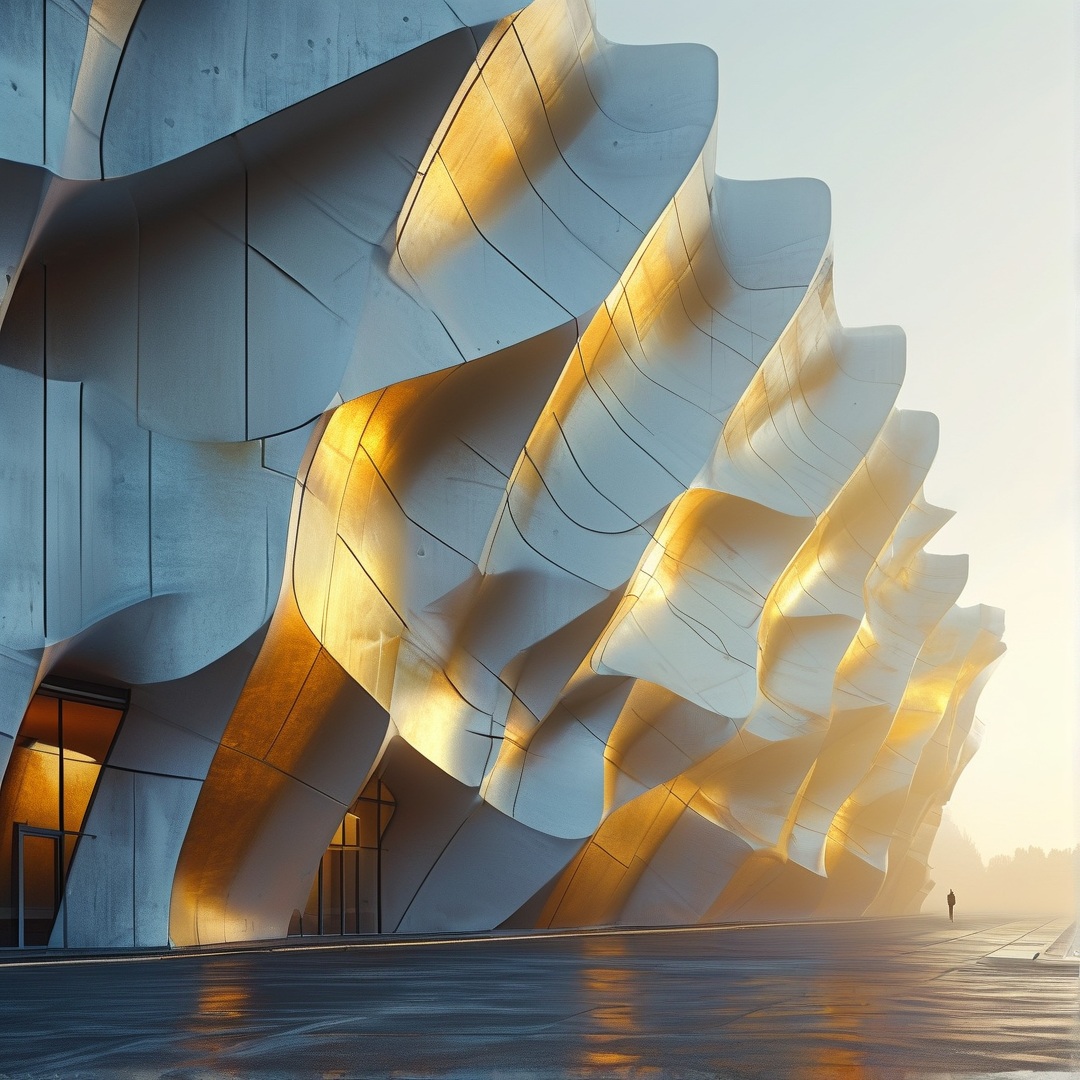 Sculptural White Facade