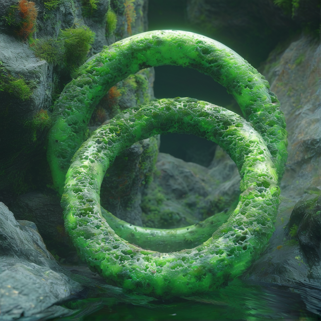Glowing Green Mossy Rings