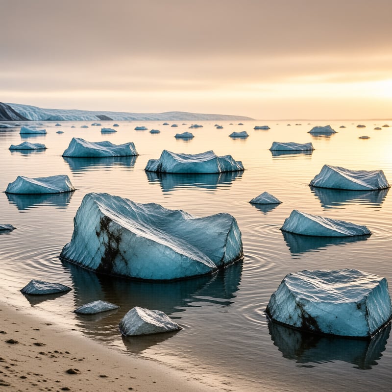 Icebergs in Glacial Lagoon