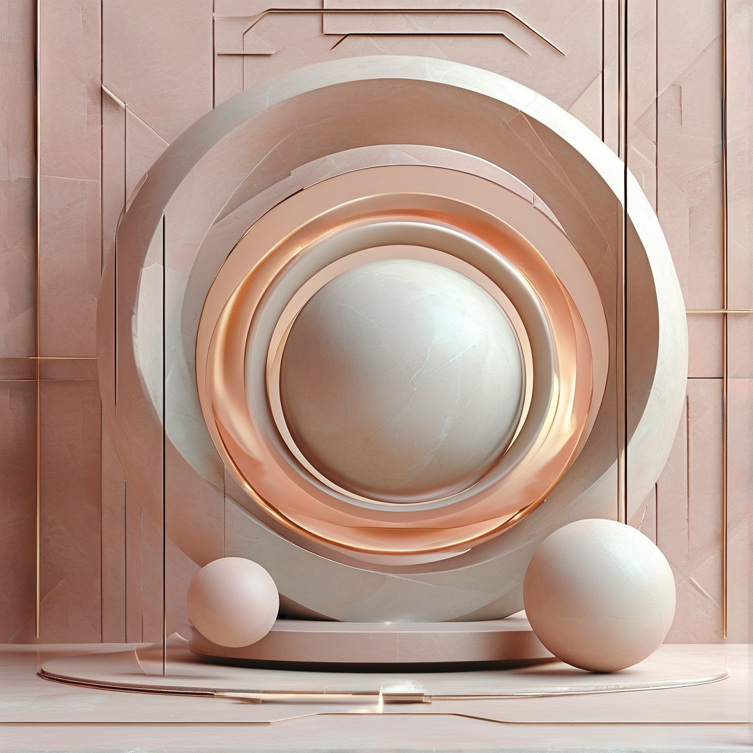 Abstract Pink Orb Structure