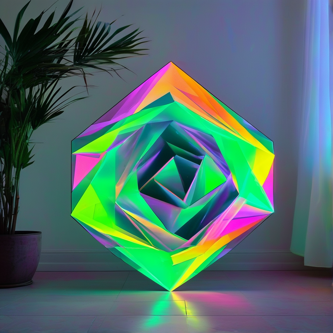 Colorful Geometric Light Art