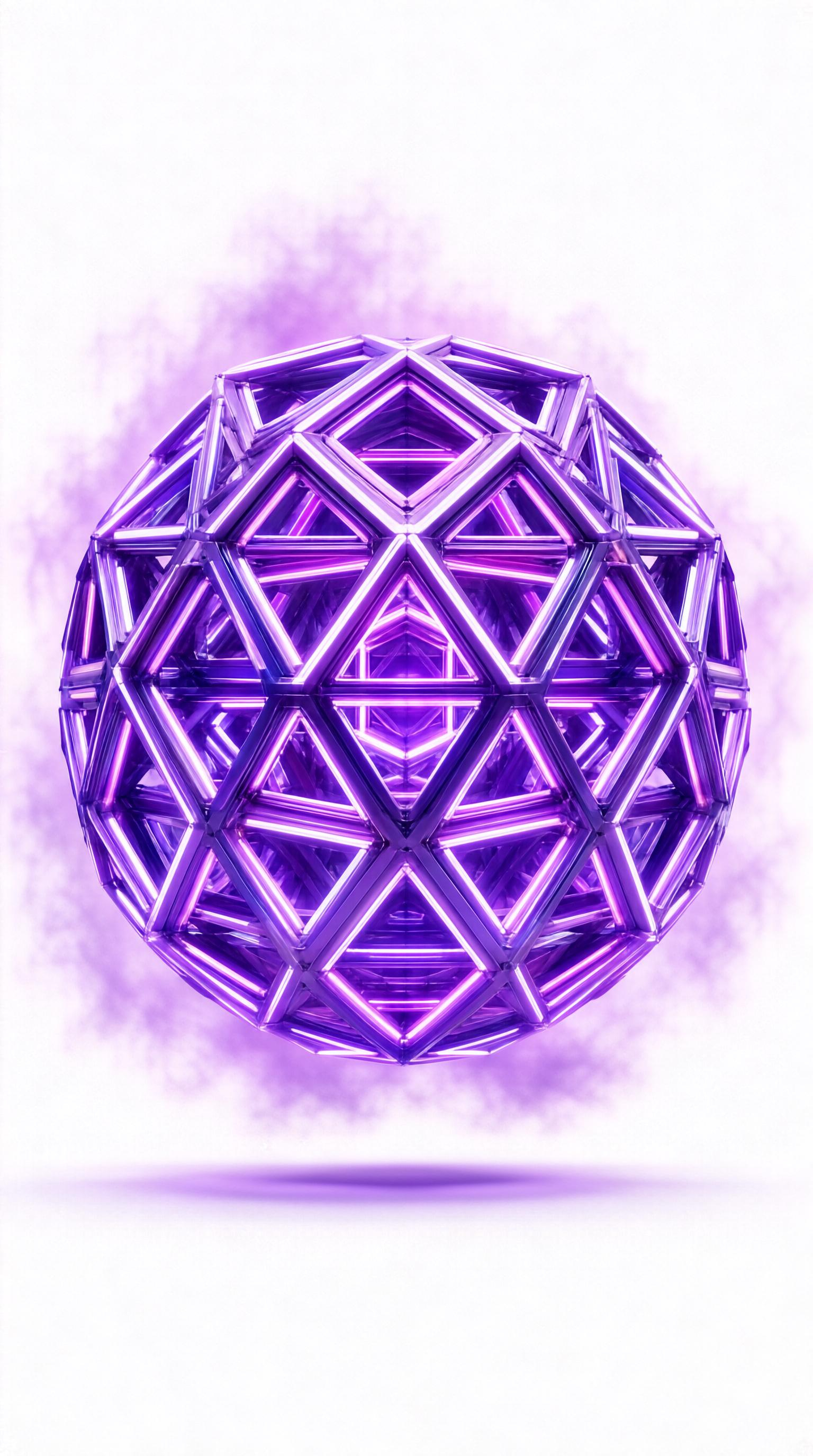 Purple Geometric Sphere