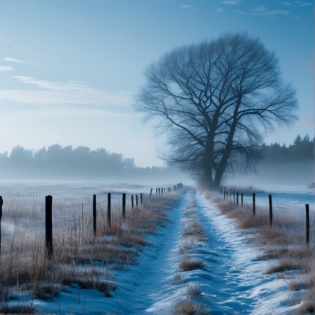 Misty Winter Path