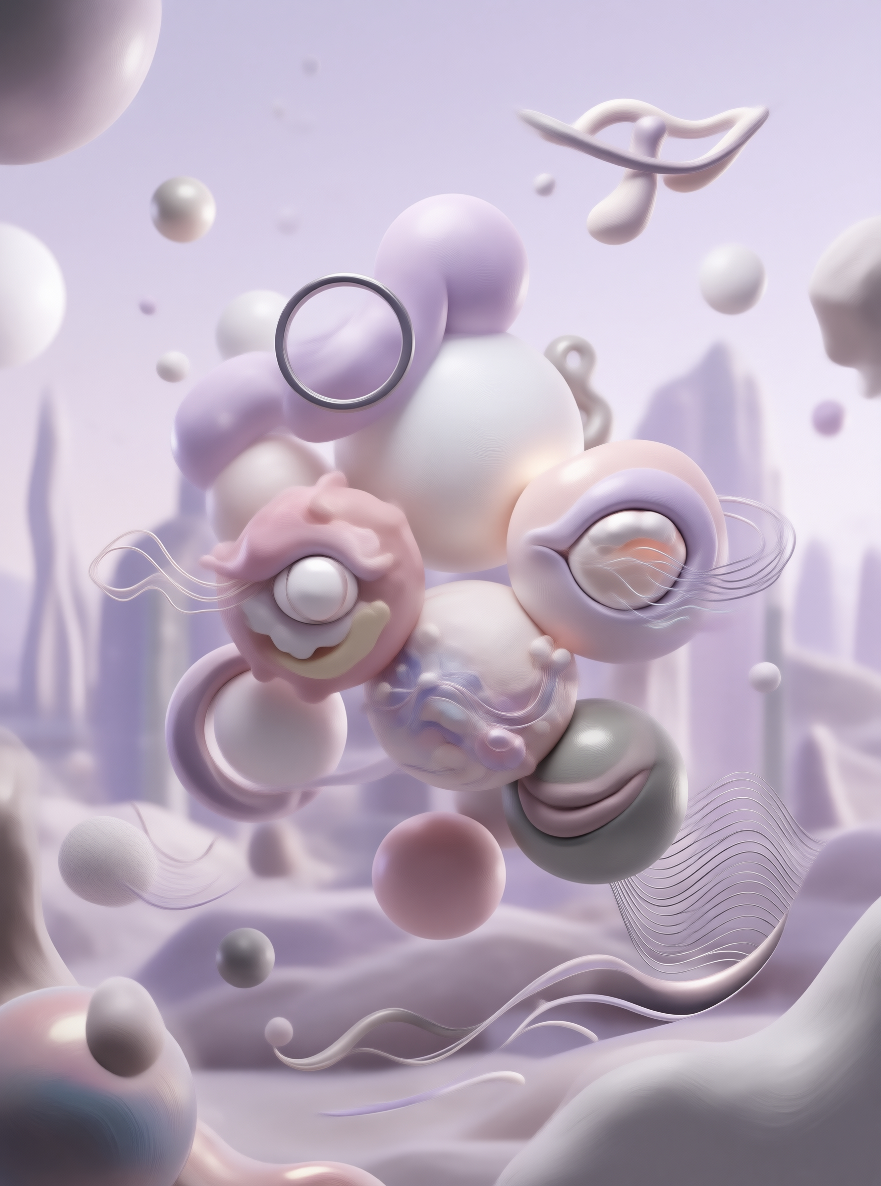 Dreamy Abstract 3D Shapes