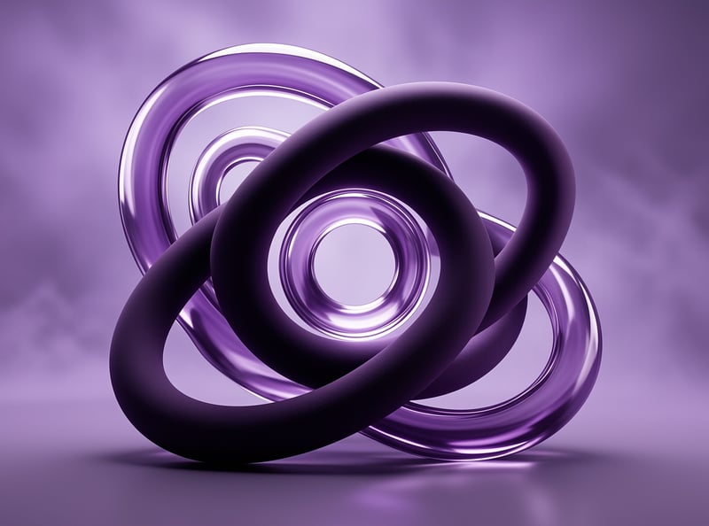 Violet Torus Rings — Glossy Study