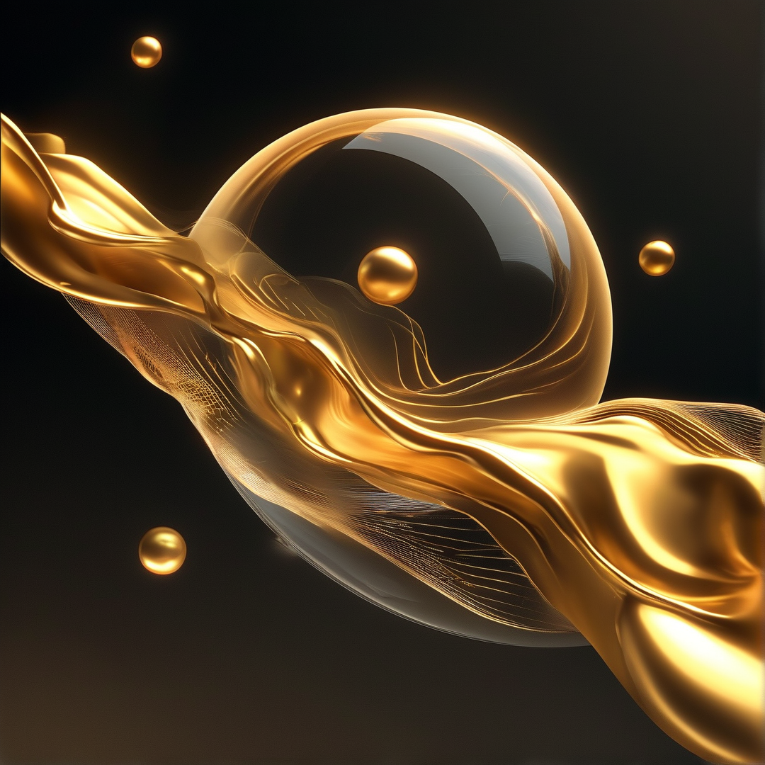 Golden Liquid Abstraction