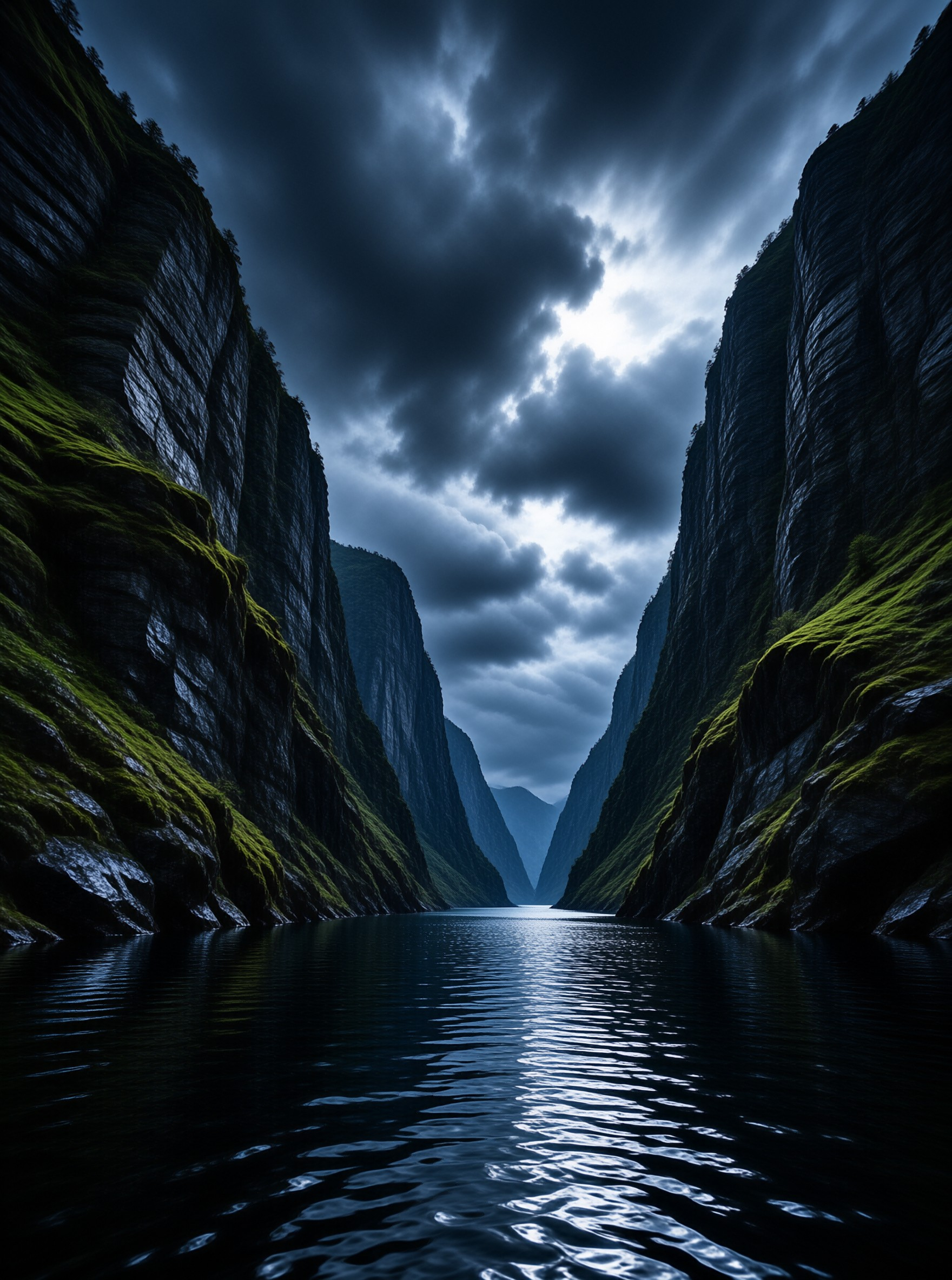 Dramatic Fjord Landscape