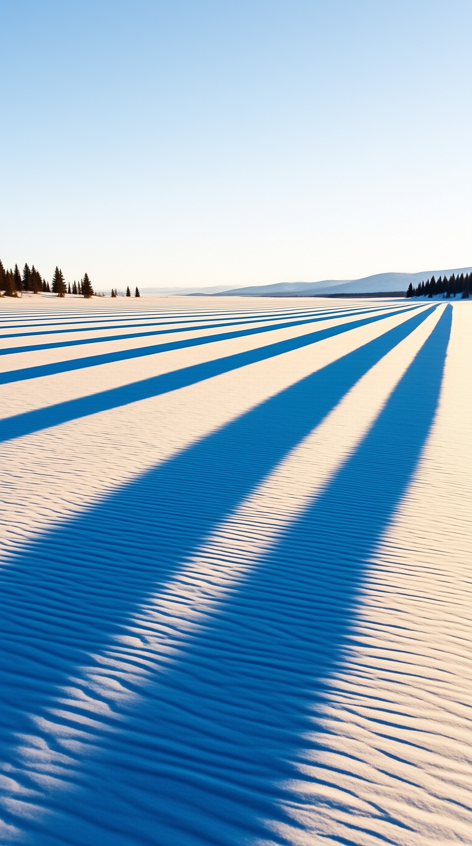 Winter Shadows on Snow