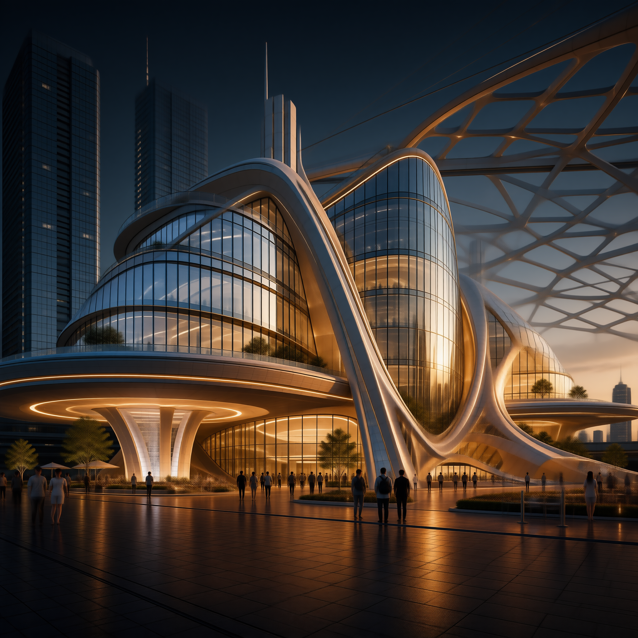 Futuristic Glass Architecture