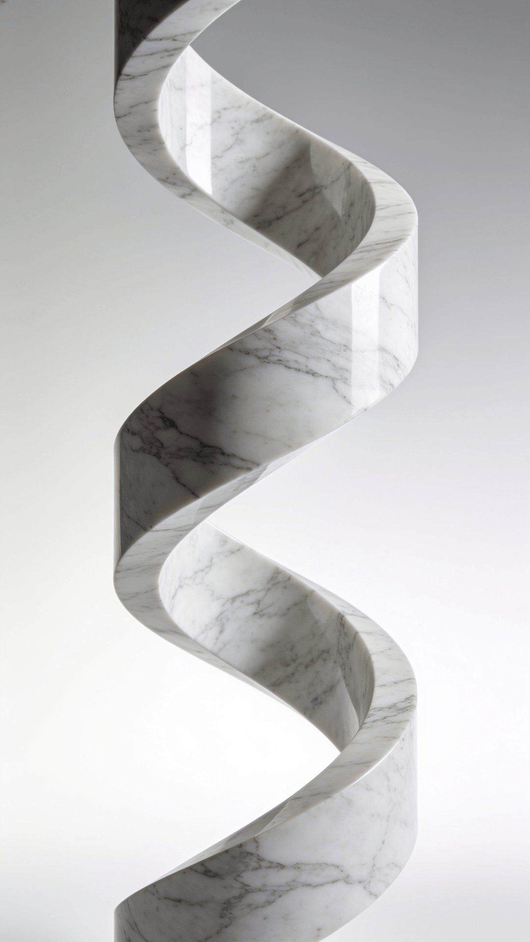 Minimalist, Marble Curved Ribbon