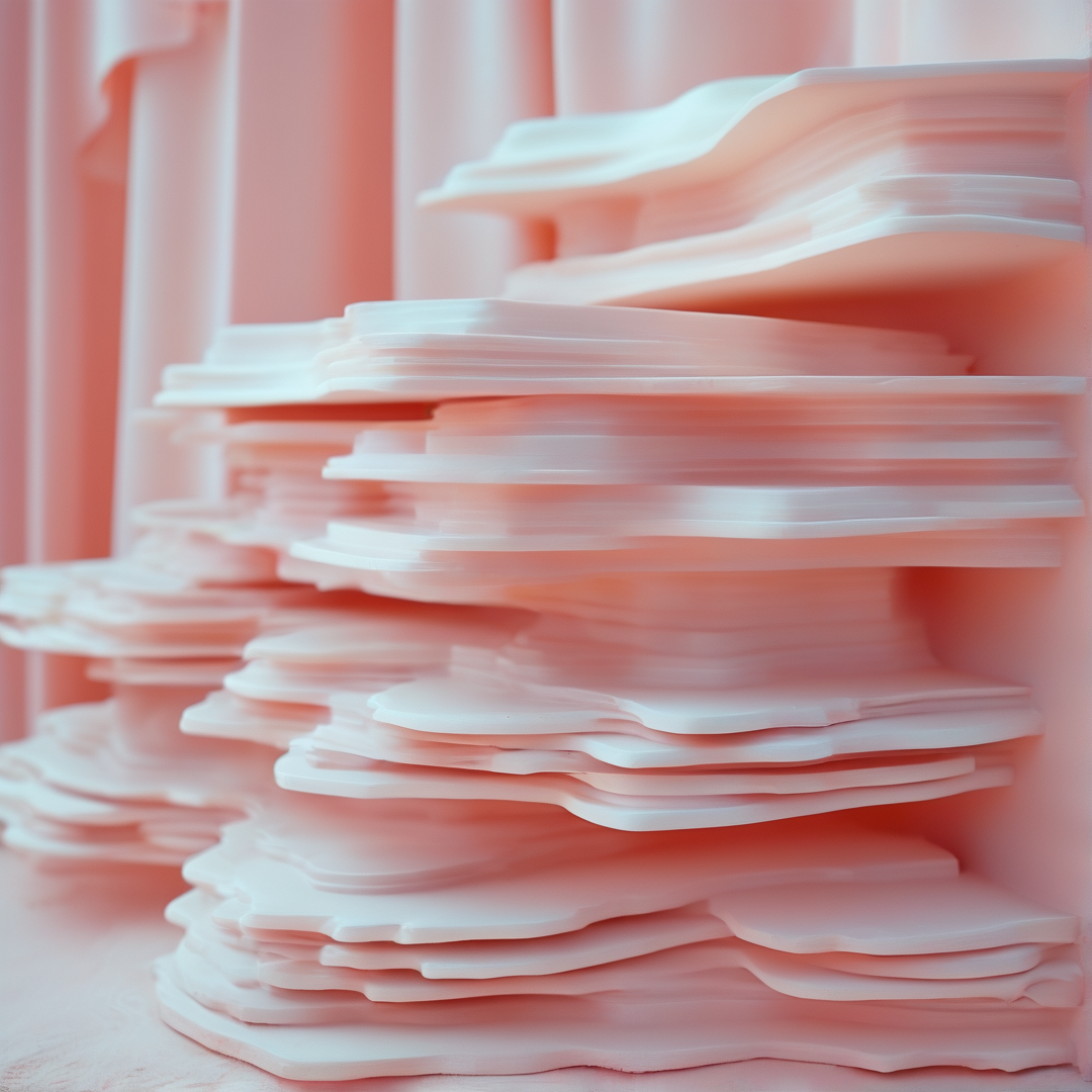 Pink Layered Sheets