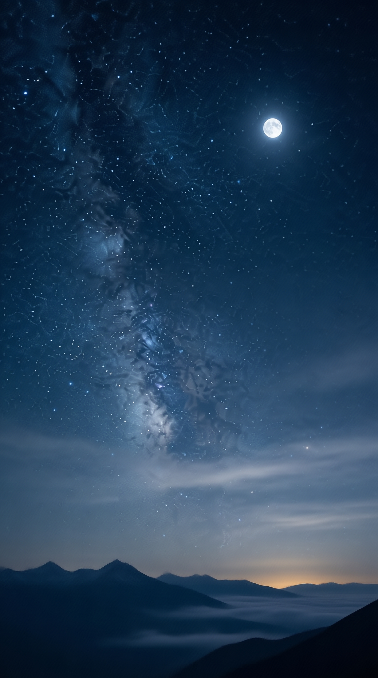Moonlit Sky Landscape