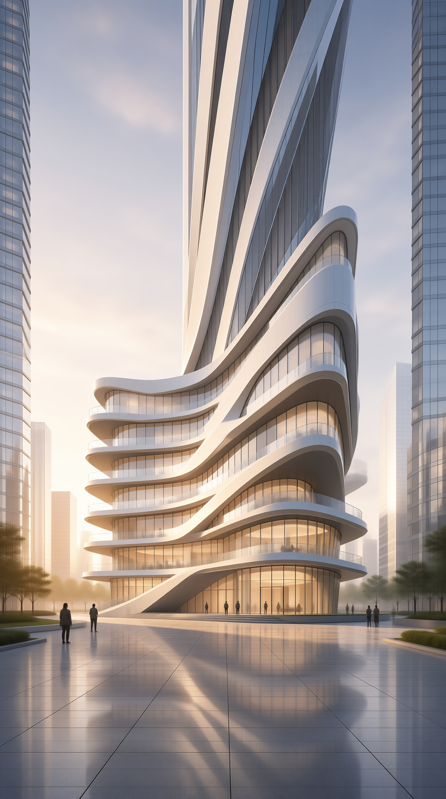 Futuristic Twisting Tower