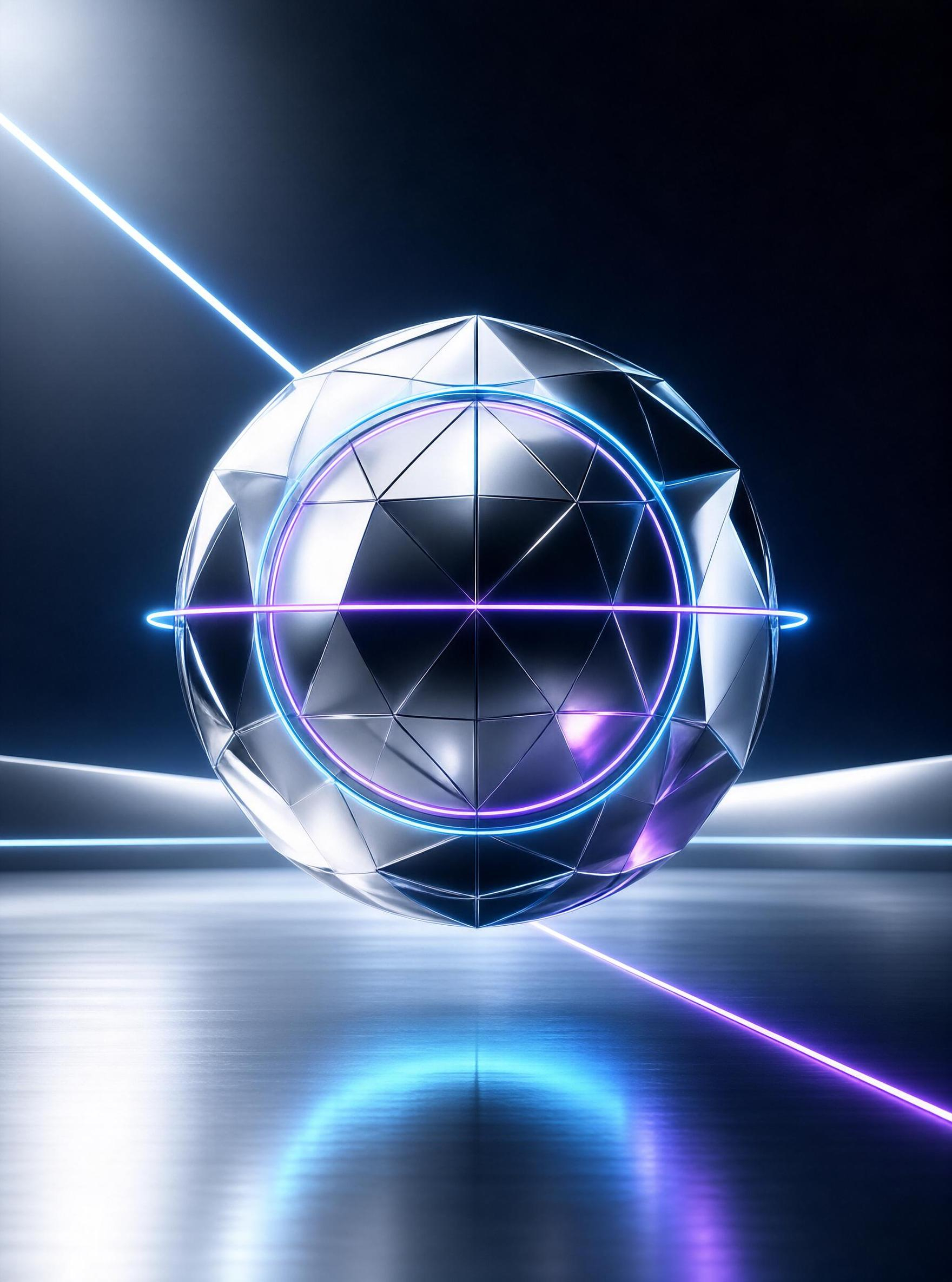Futuristic Geometric Sphere
