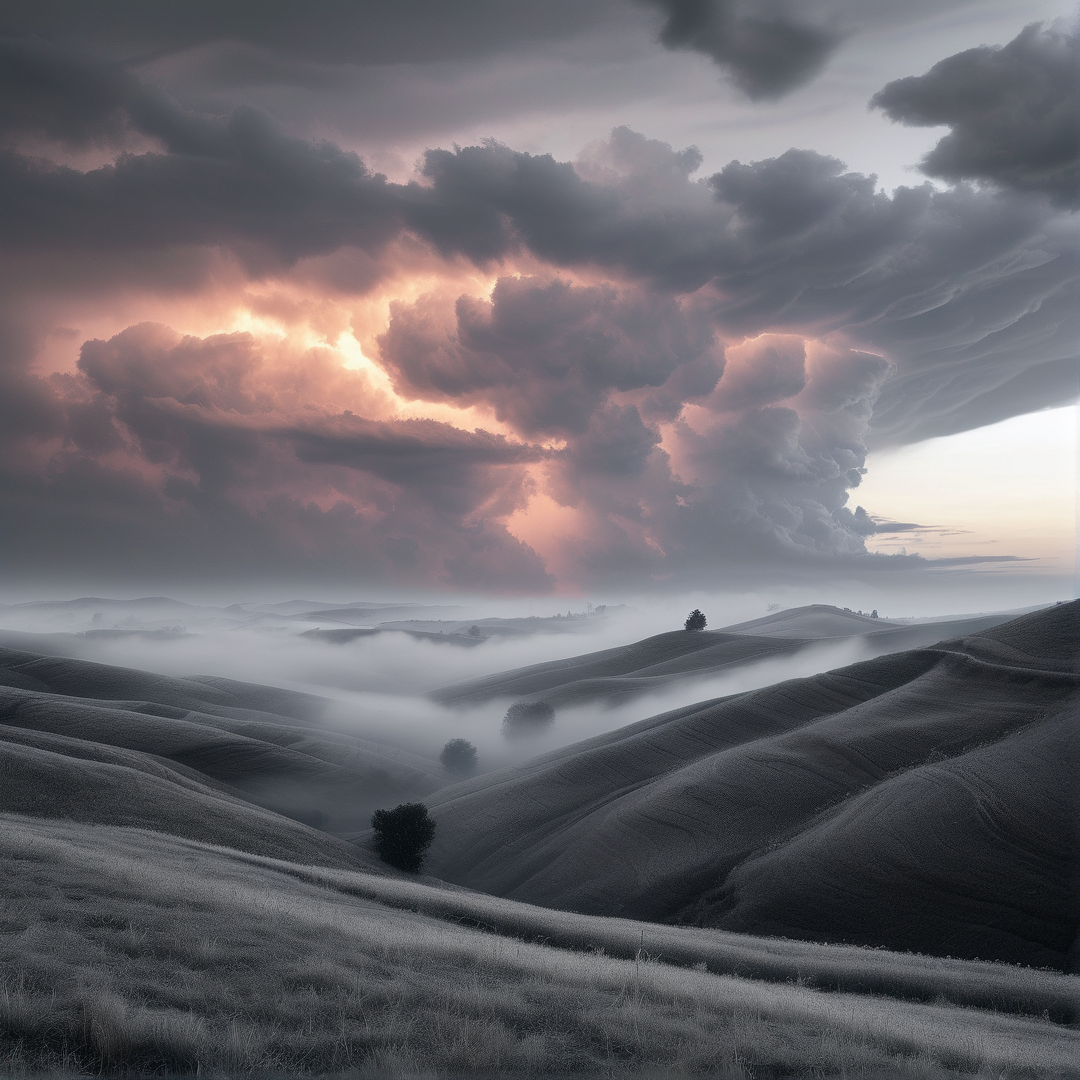 Dramatic Hills at Sunset