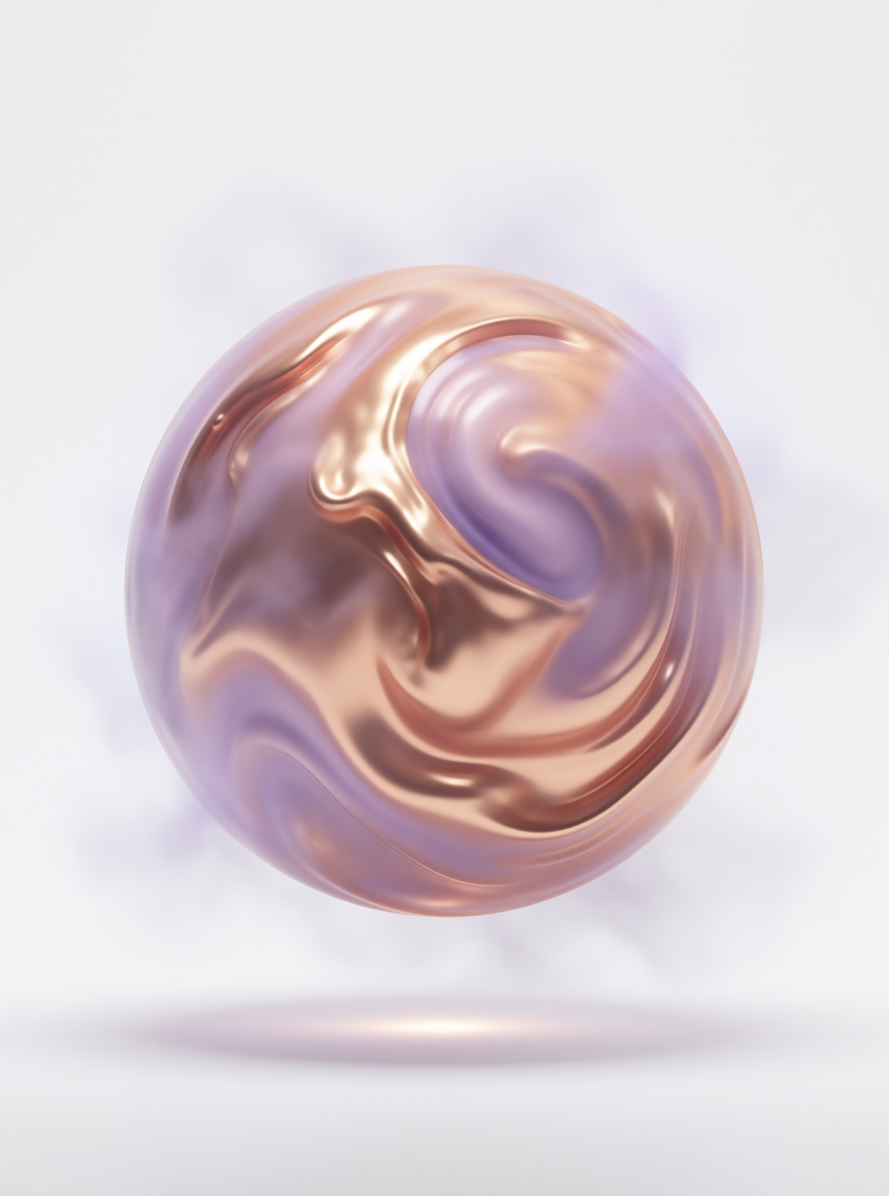 Iridescent Liquid Metal Sphere