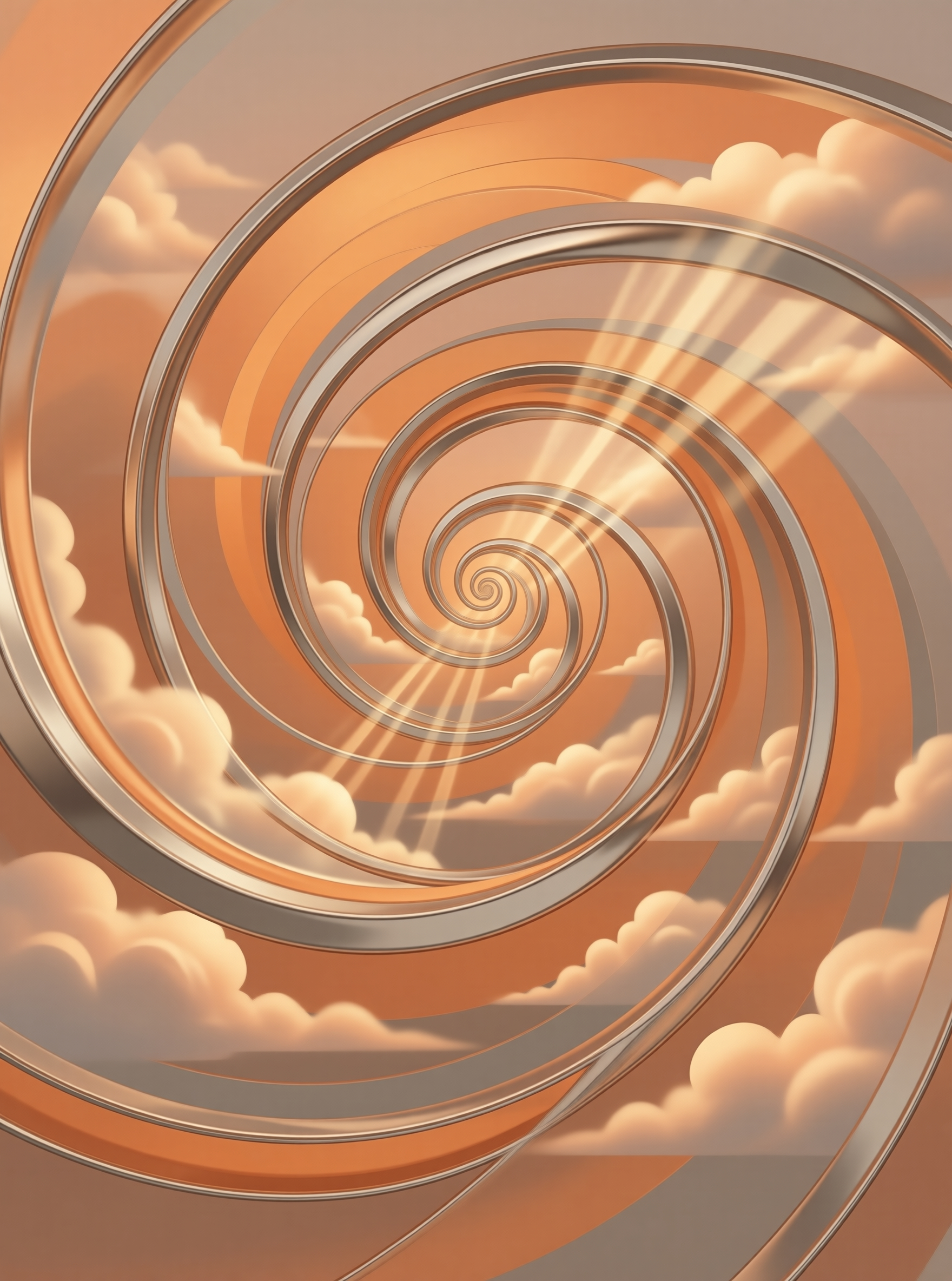 Ethereal Spiral Cloud Tunnel