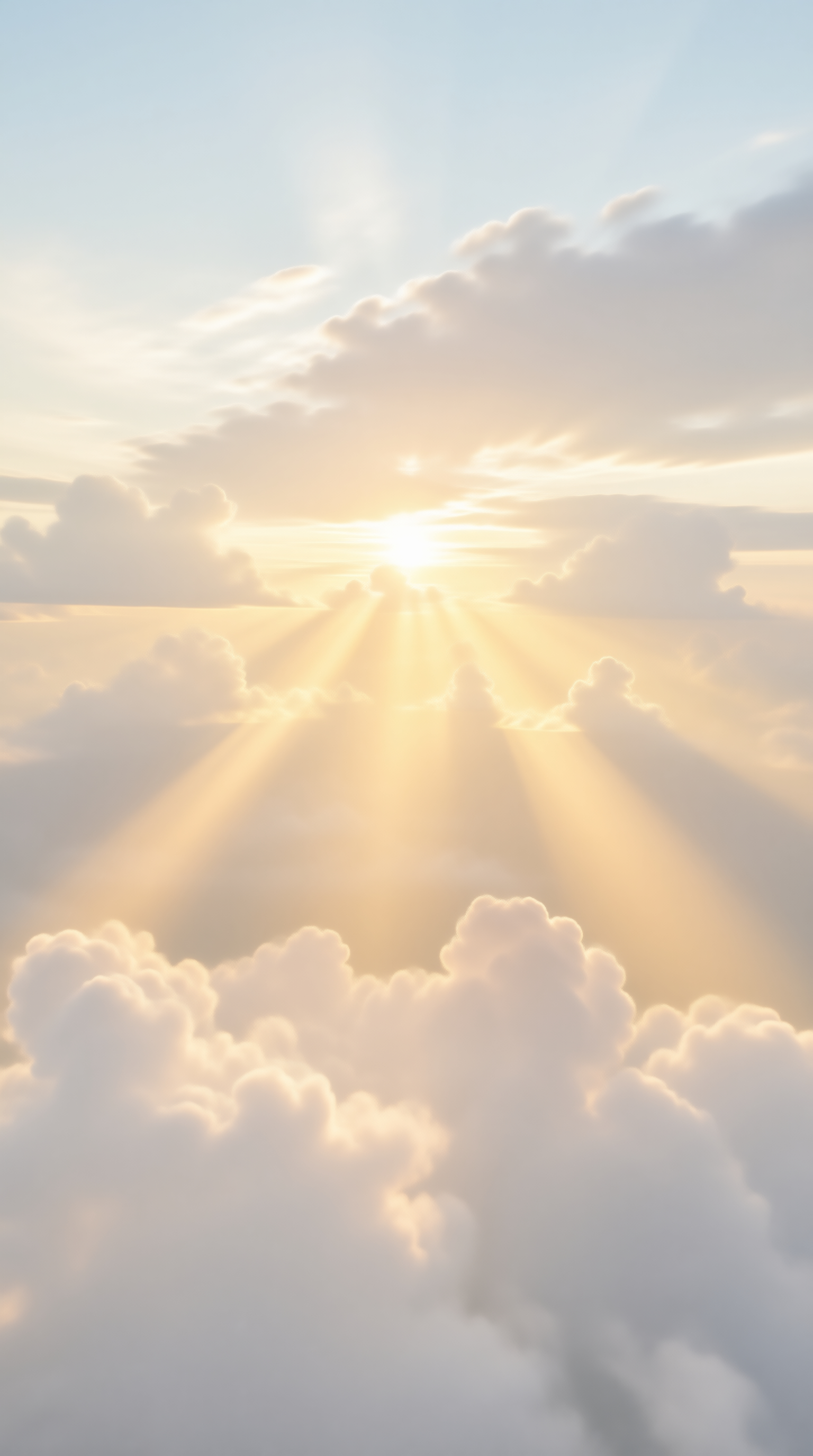 Sunlight Through Fluffy Clouds