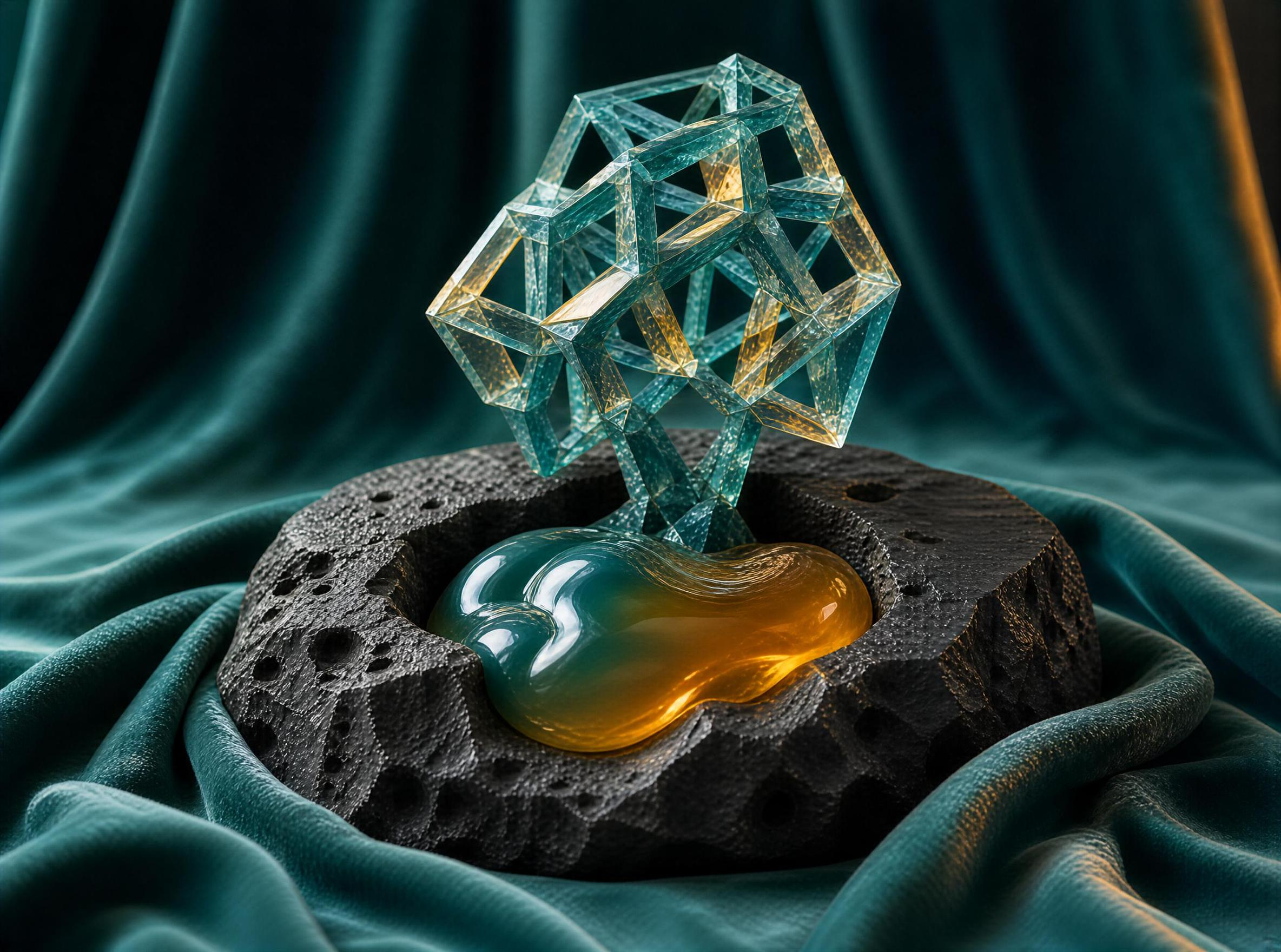 Abstract Crystal Sculpture