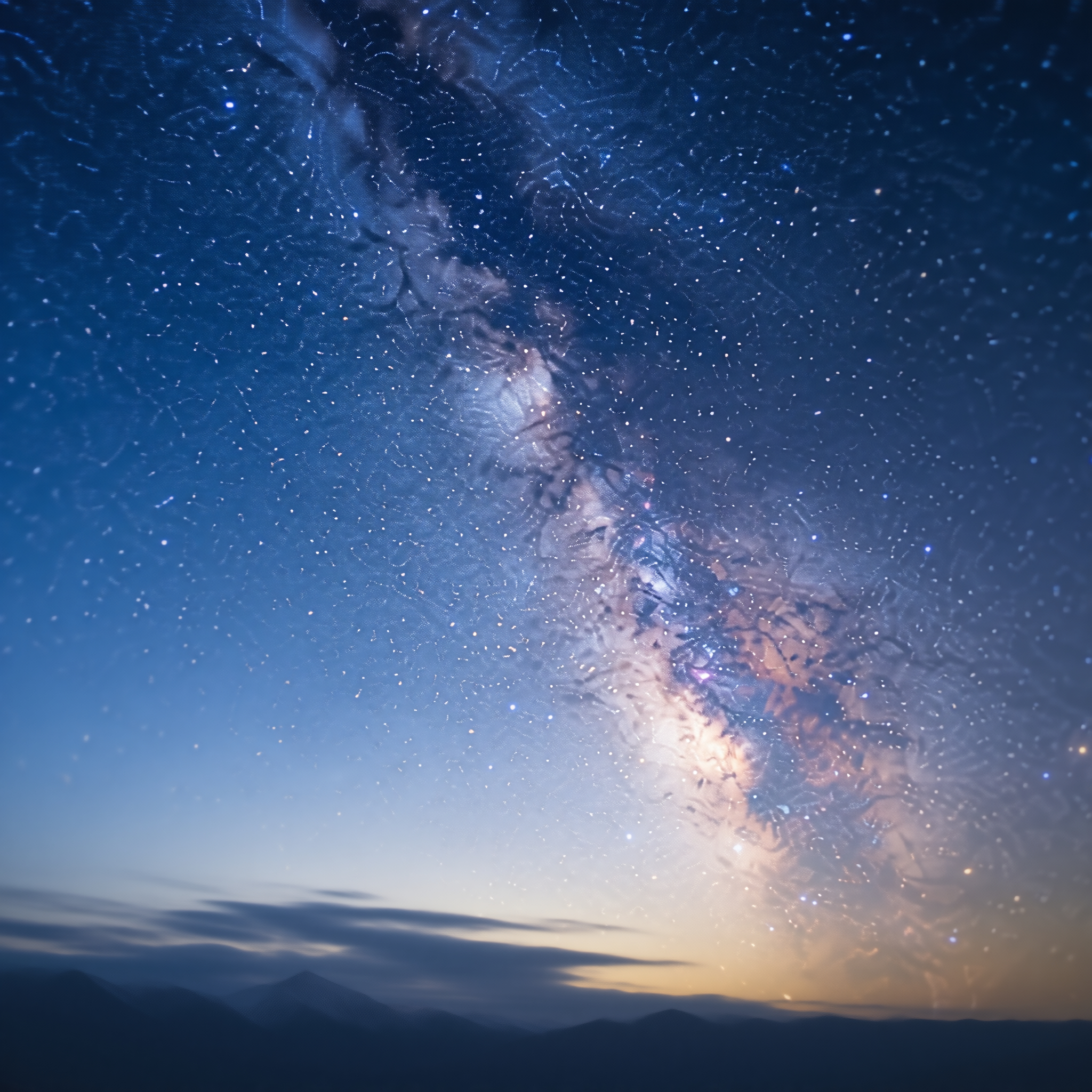 Milky Way Over Mountains