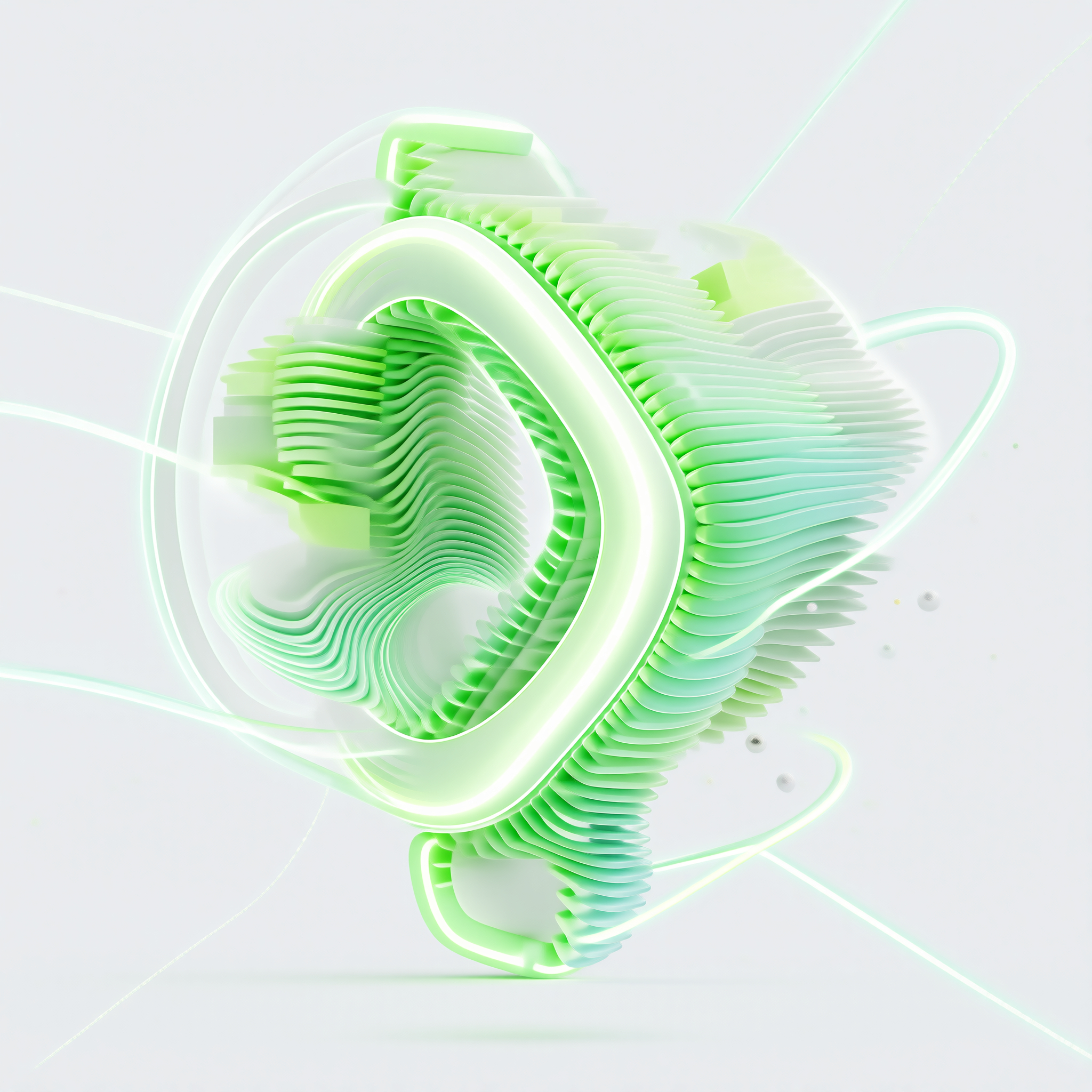 Abstract Green 3D Structure