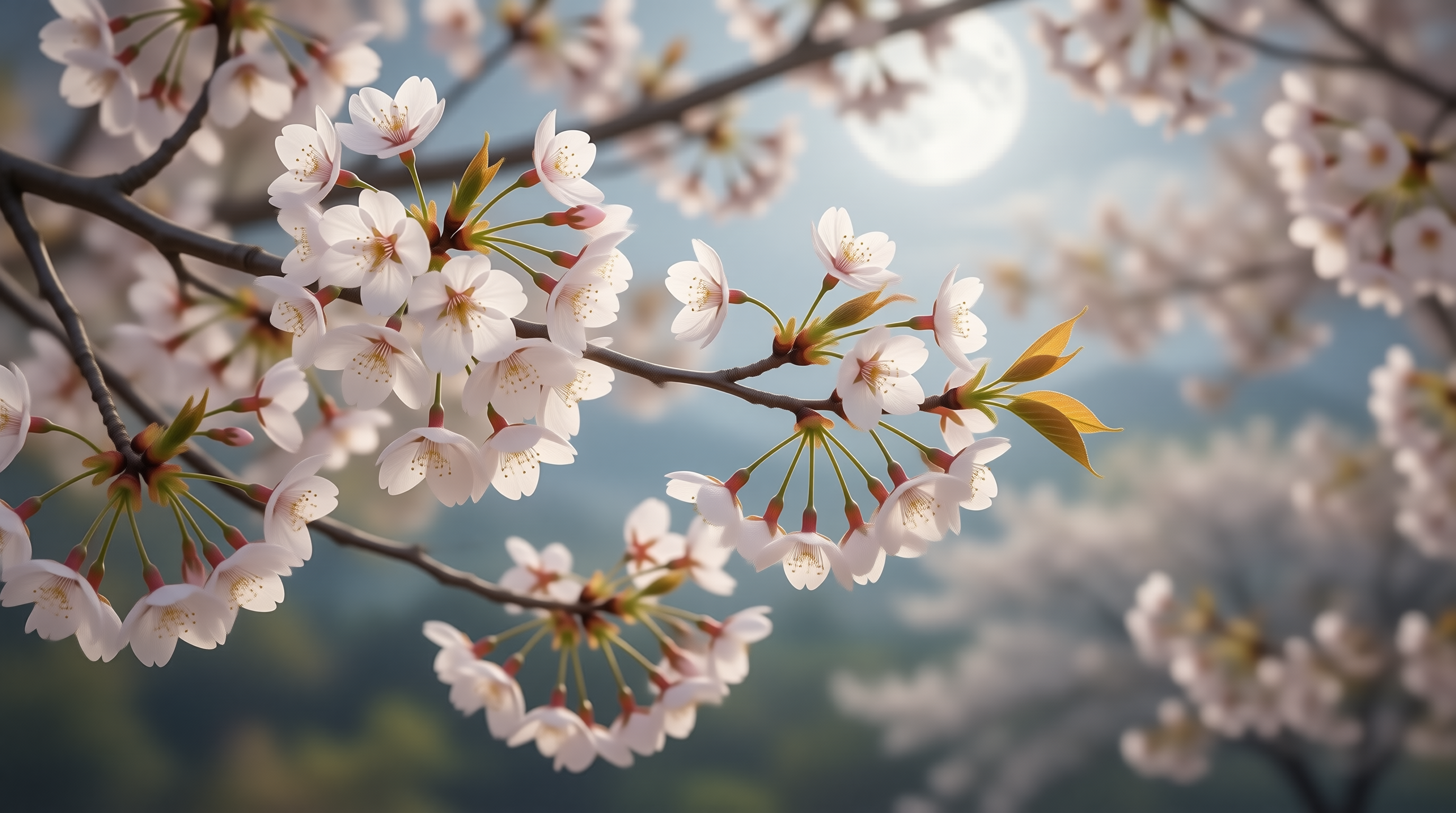 Cherry Blossom Branch Landscape