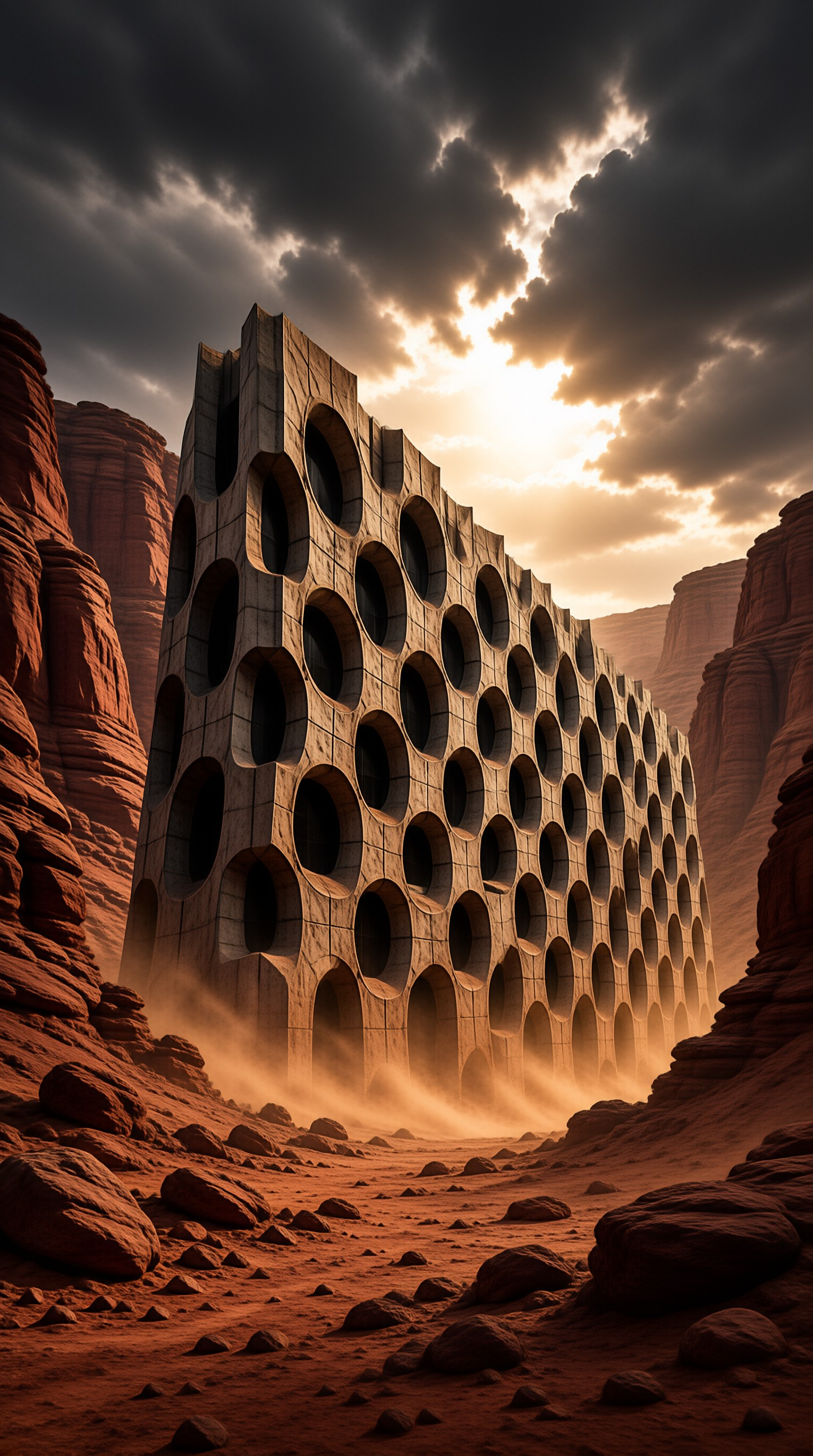 Futuristic Desert Monolith