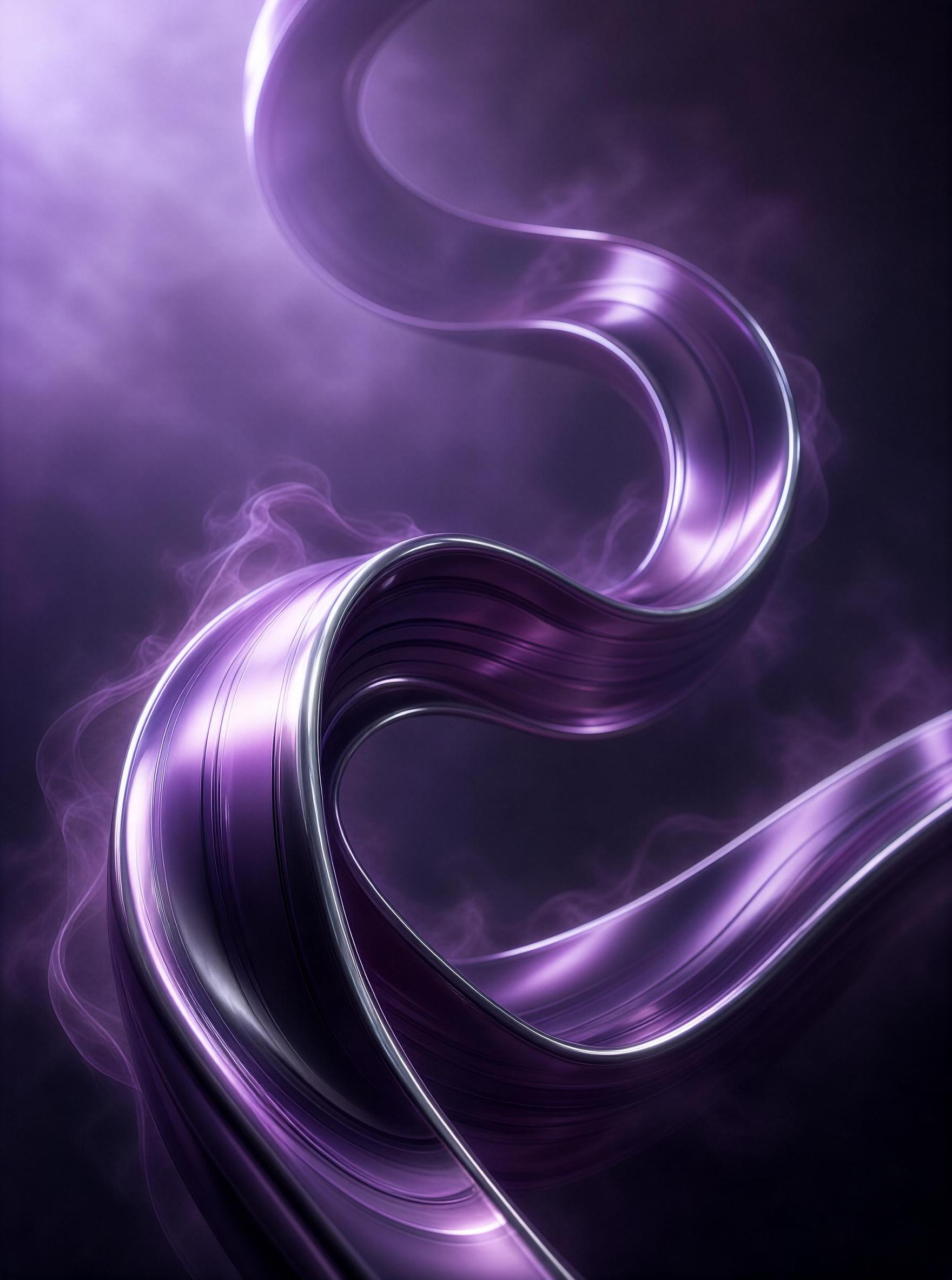 Purple Abstract Metallic Curve