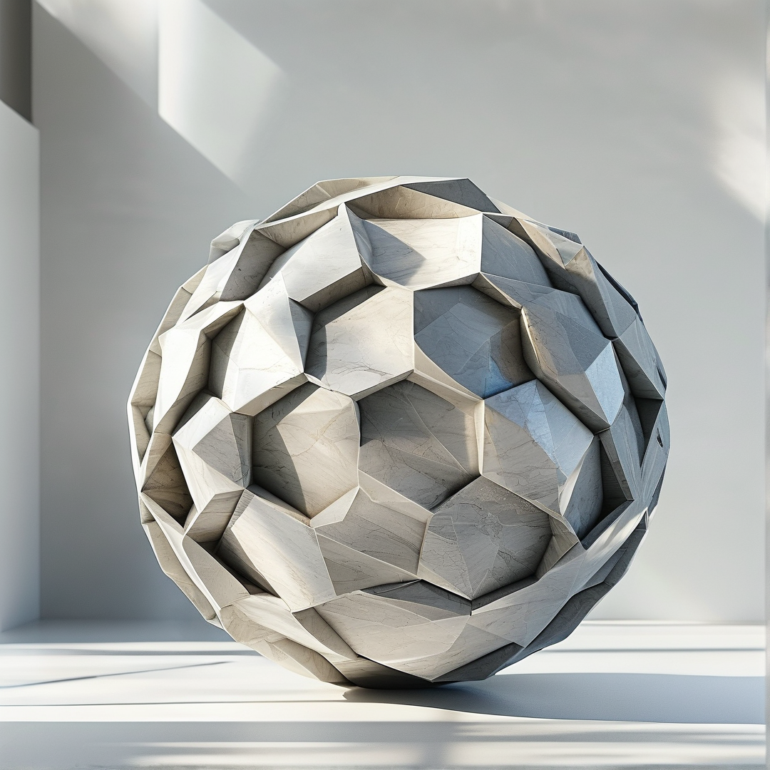 Geometric Stone Sphere