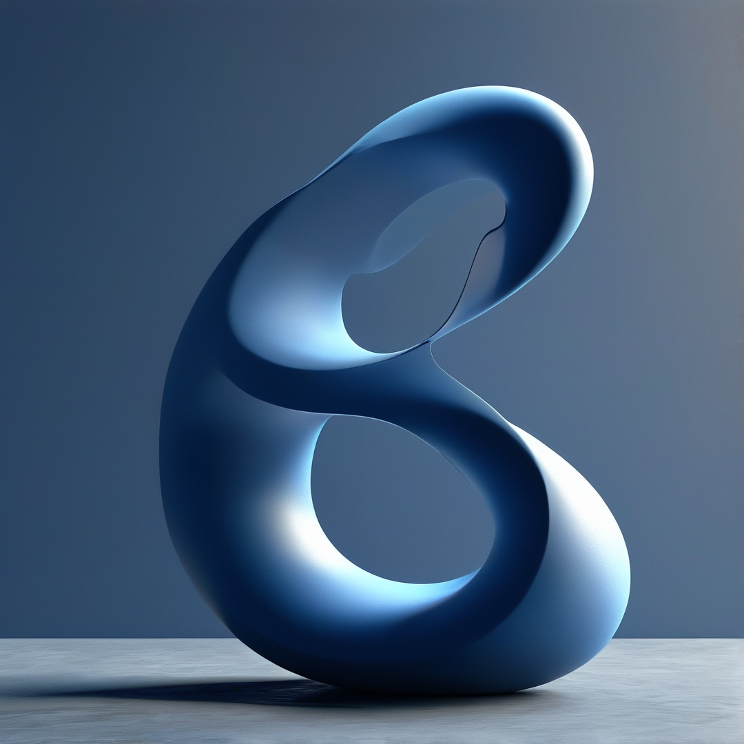 Blue Abstract Sculpture