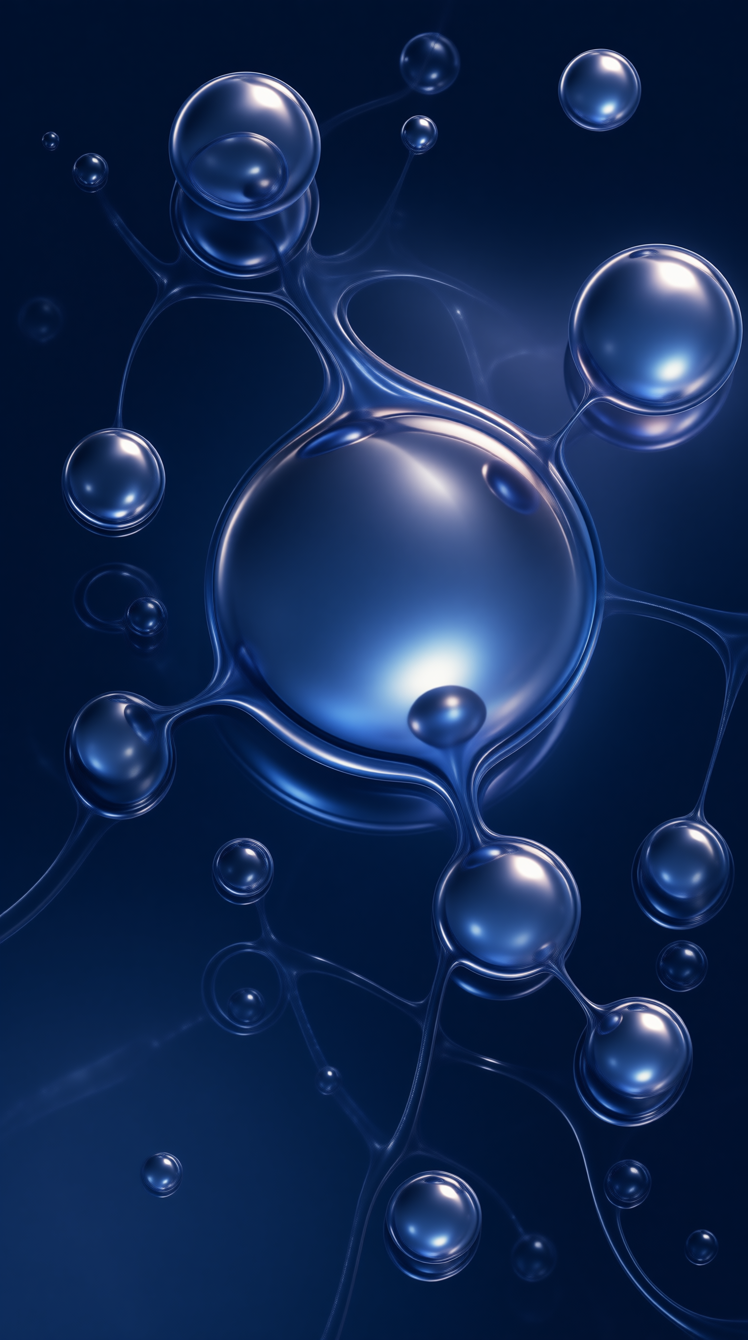 Chrome Bubble Cluster — Cobalt Gloss Study