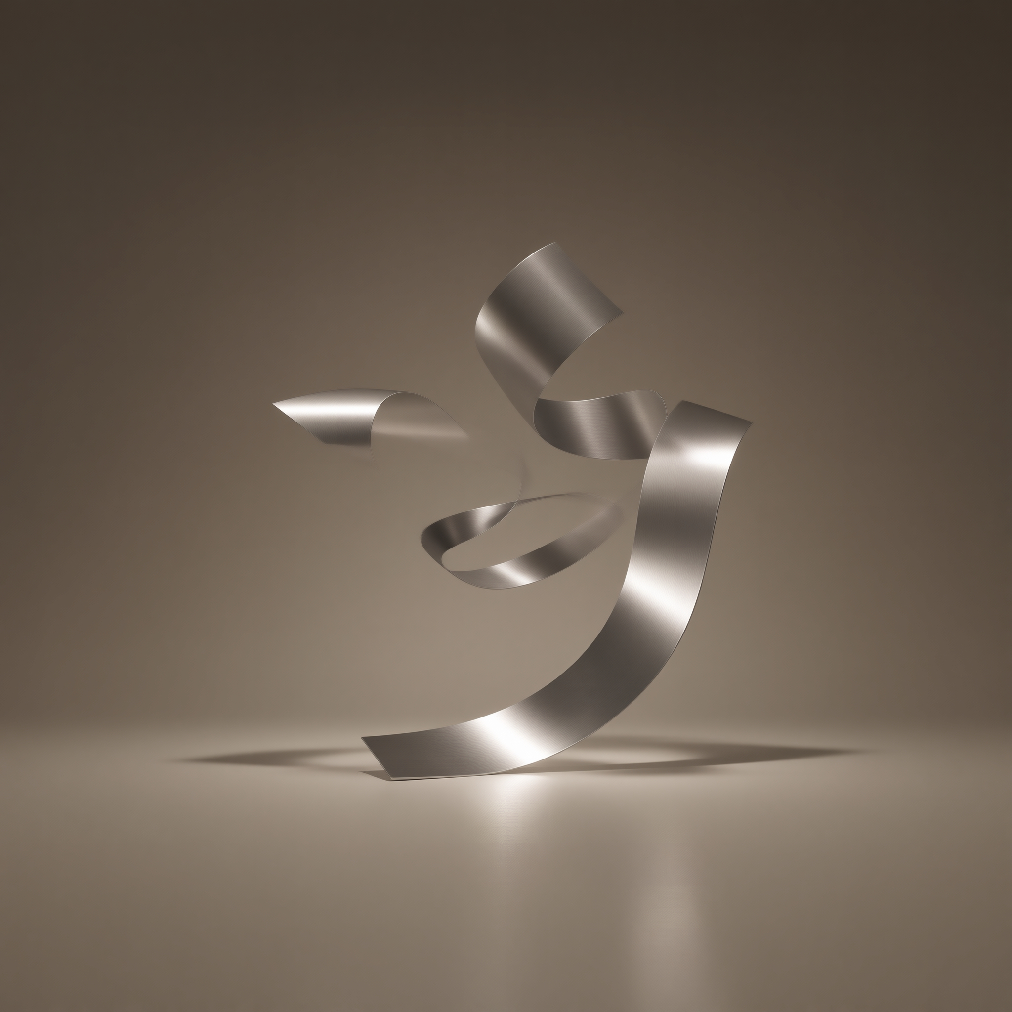 Abstract Shiny Metal Shape