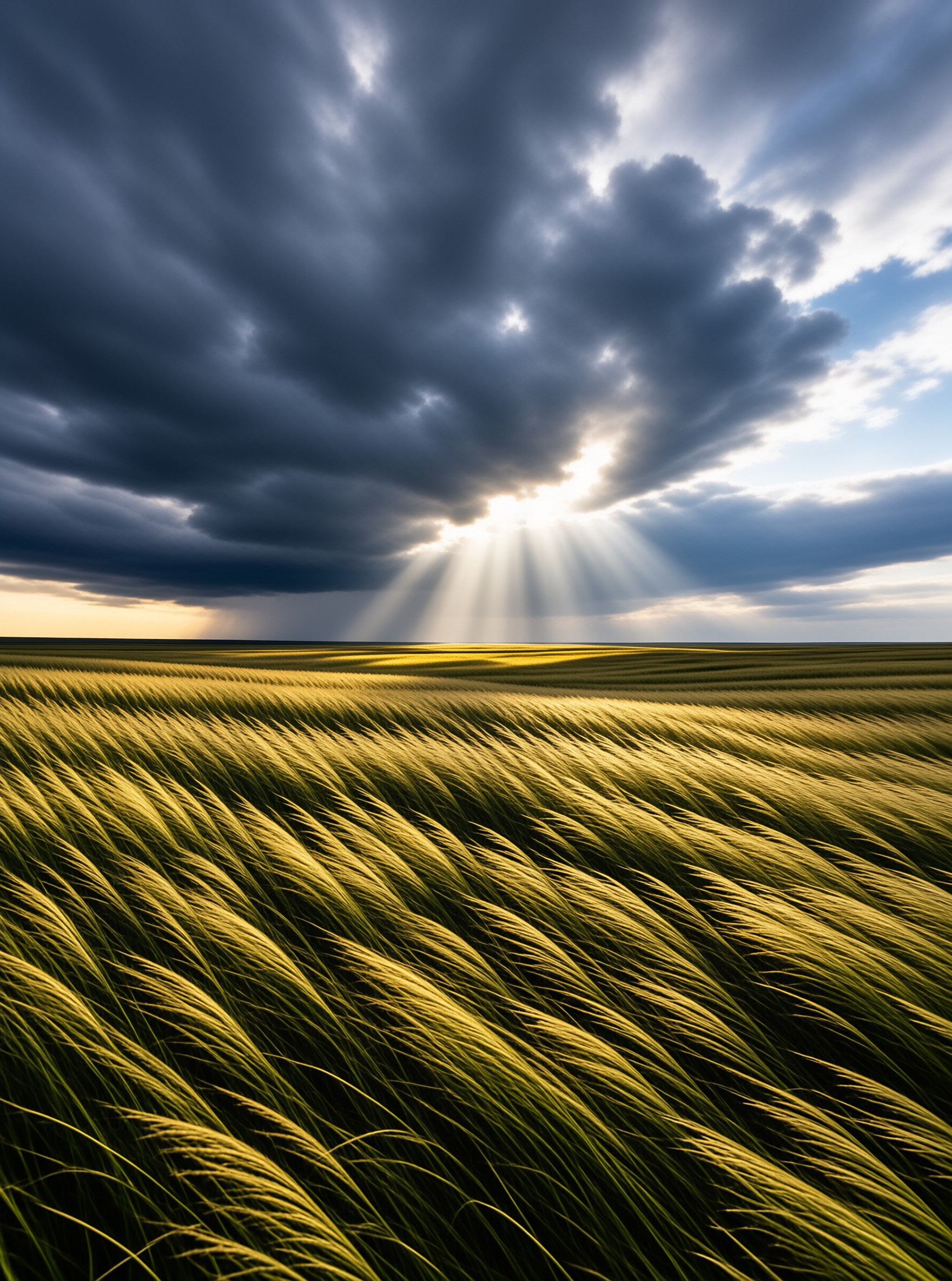 Sunlight Over Wheat Field